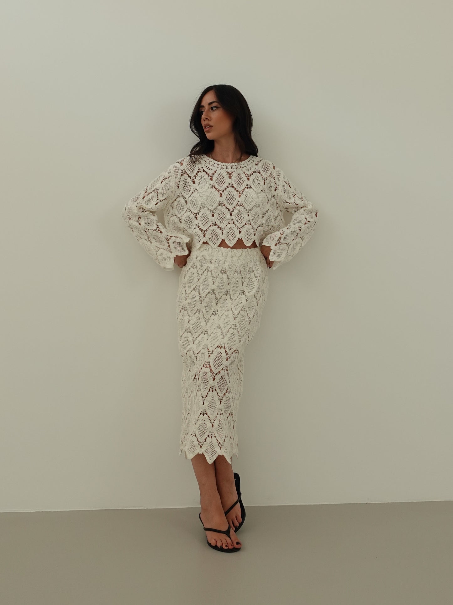 COORDINATO DUBAI IN MACRAME' - BIANCO 38004/28043