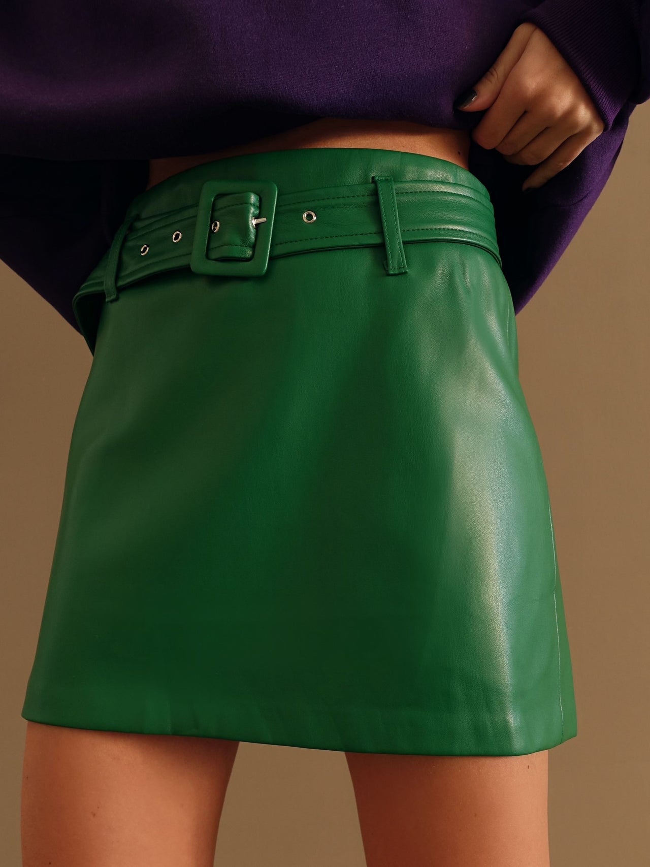 GONNA IN ECOPELLE COLORIZED - VERDE 2310