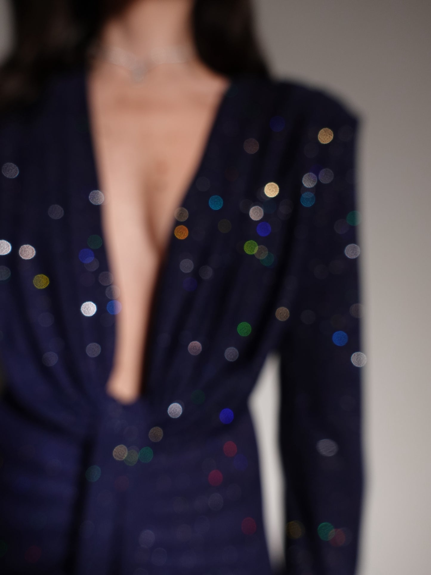 LONG DRESS GLITTER STARDAST - BLU 121373