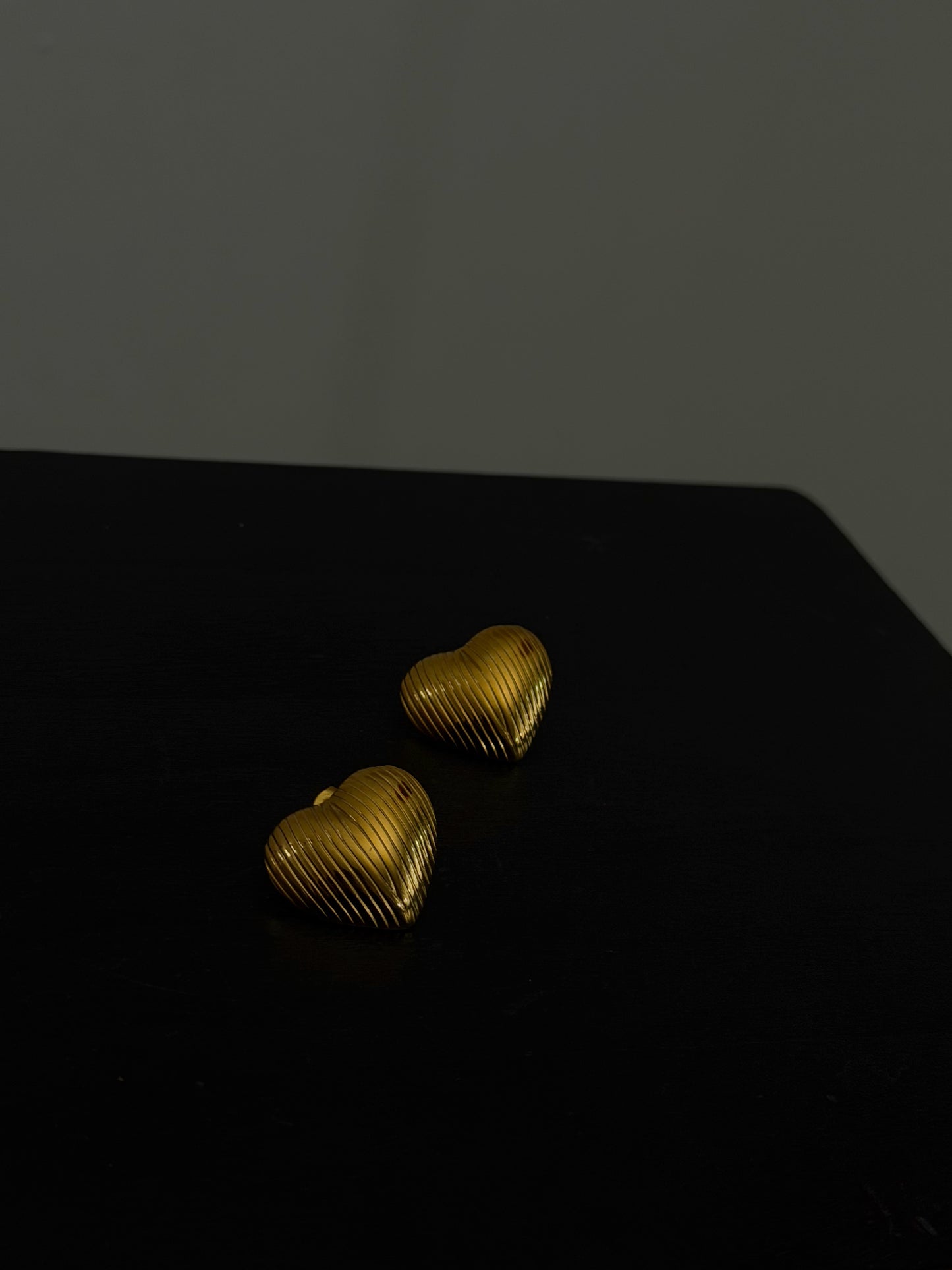 ORECCHINI HEART ZIGRINATI - ORO