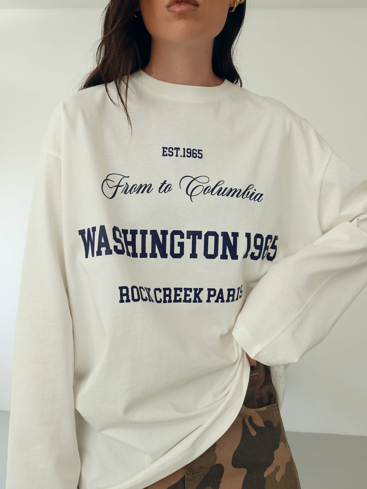 LONG-SLEEVE OVER WASHINGTON - BIANCO