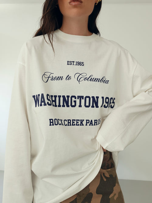 LONG-SLEEVE OVER WASHINGTON - BIANCO