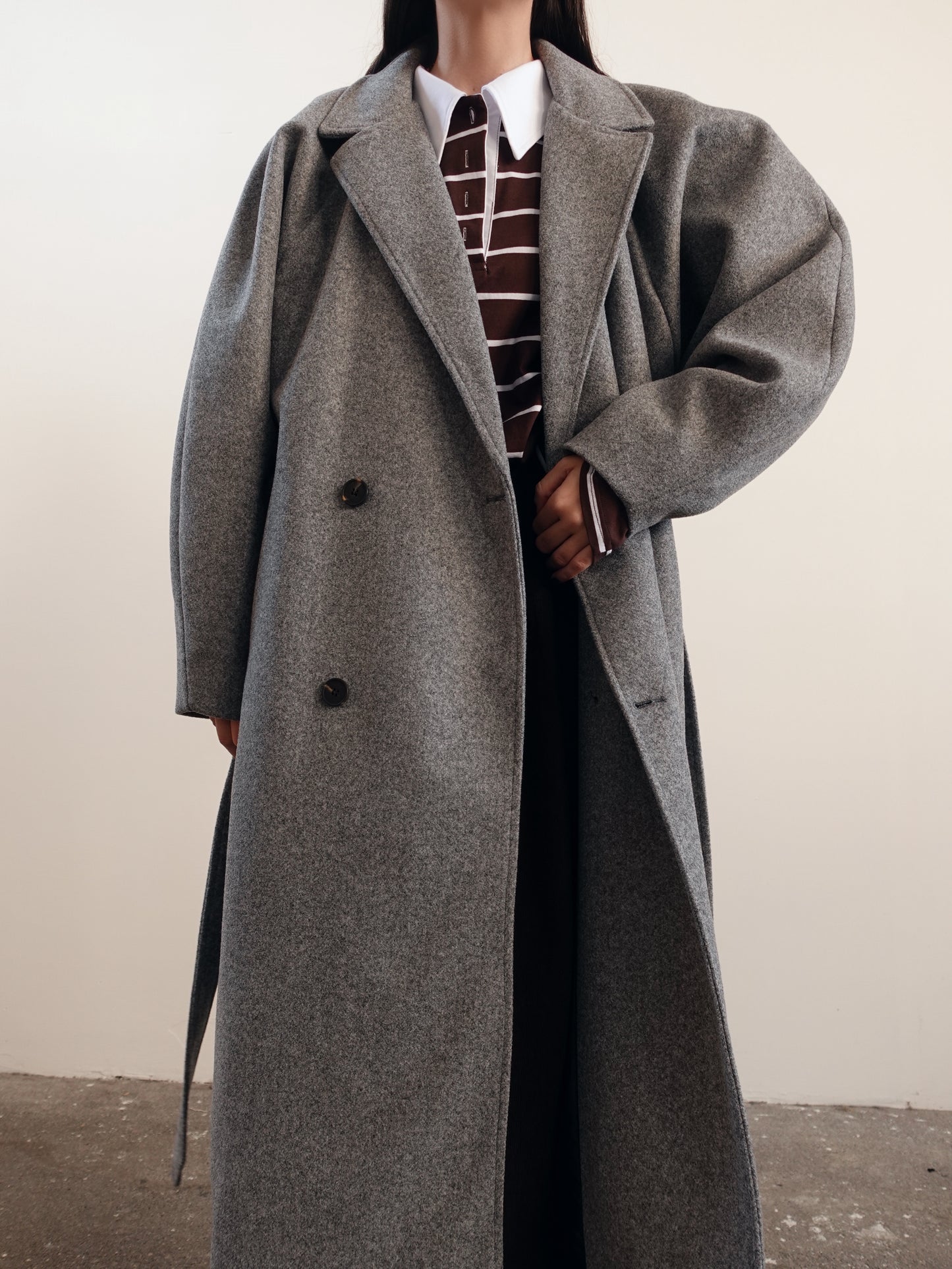 CAPPOTTO LUNGO OVERSIZE BALLOON FIT - GRIGIO CAP2