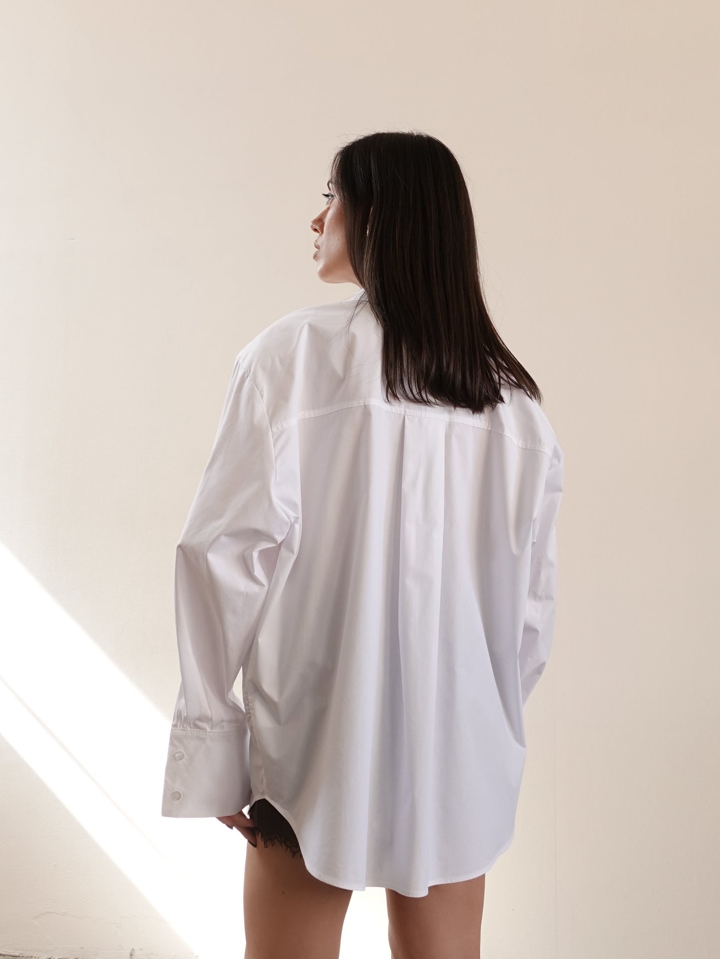 CAMICIA IN COTONE CON SPALLINE - BIANCO 1911