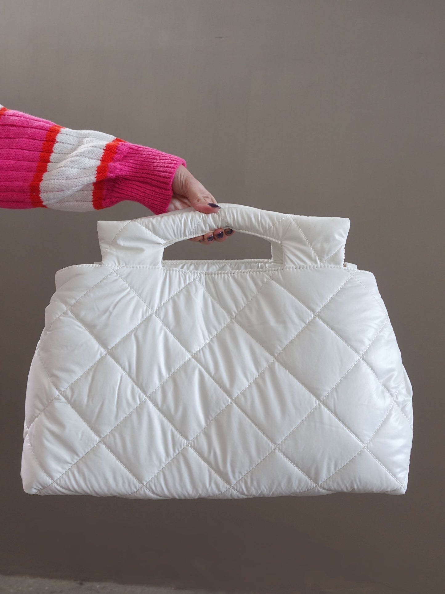 BORSA BIG PUFFER - BIANCO 8021