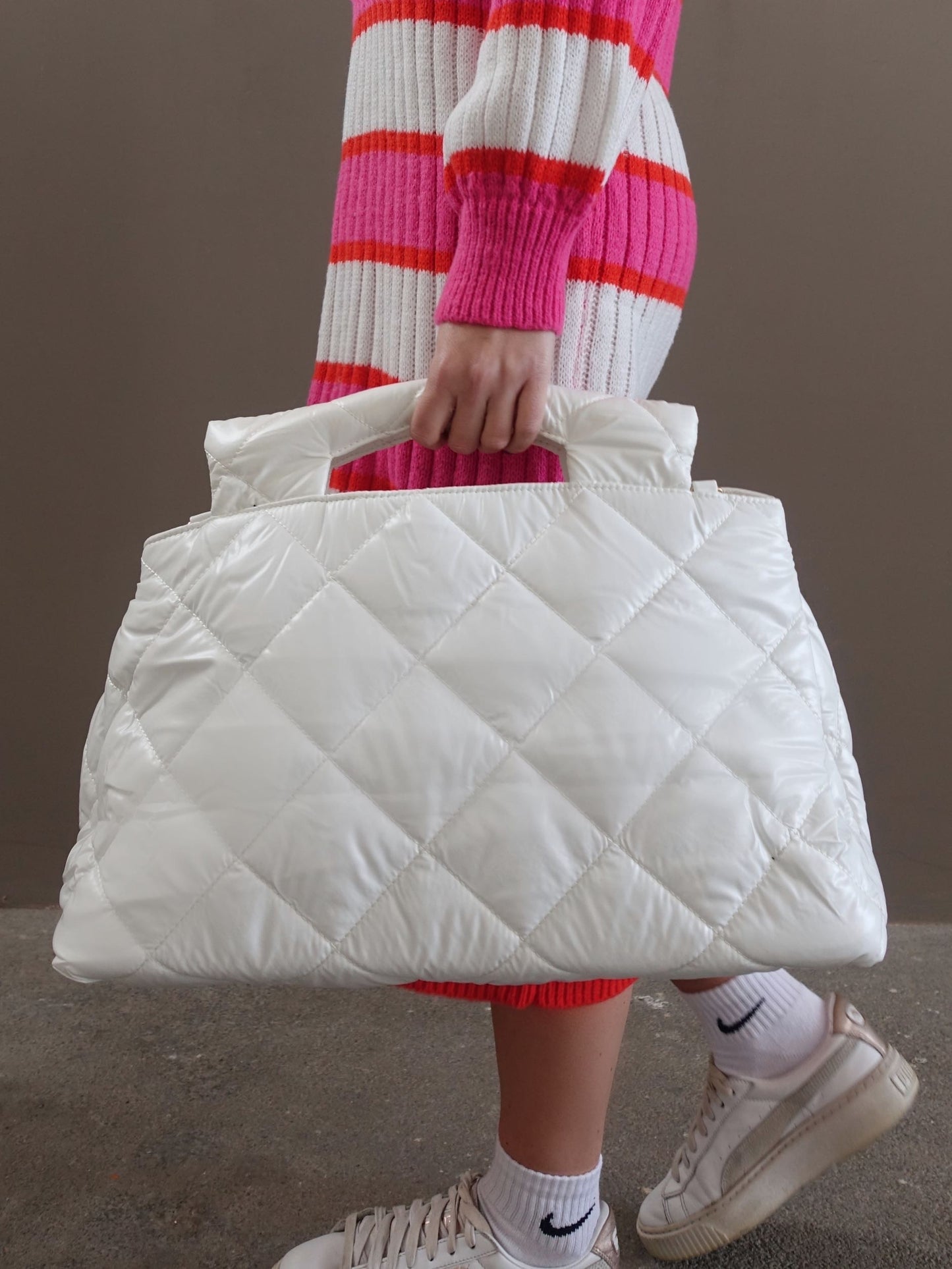 BORSA BIG PUFFER - BIANCO 8021