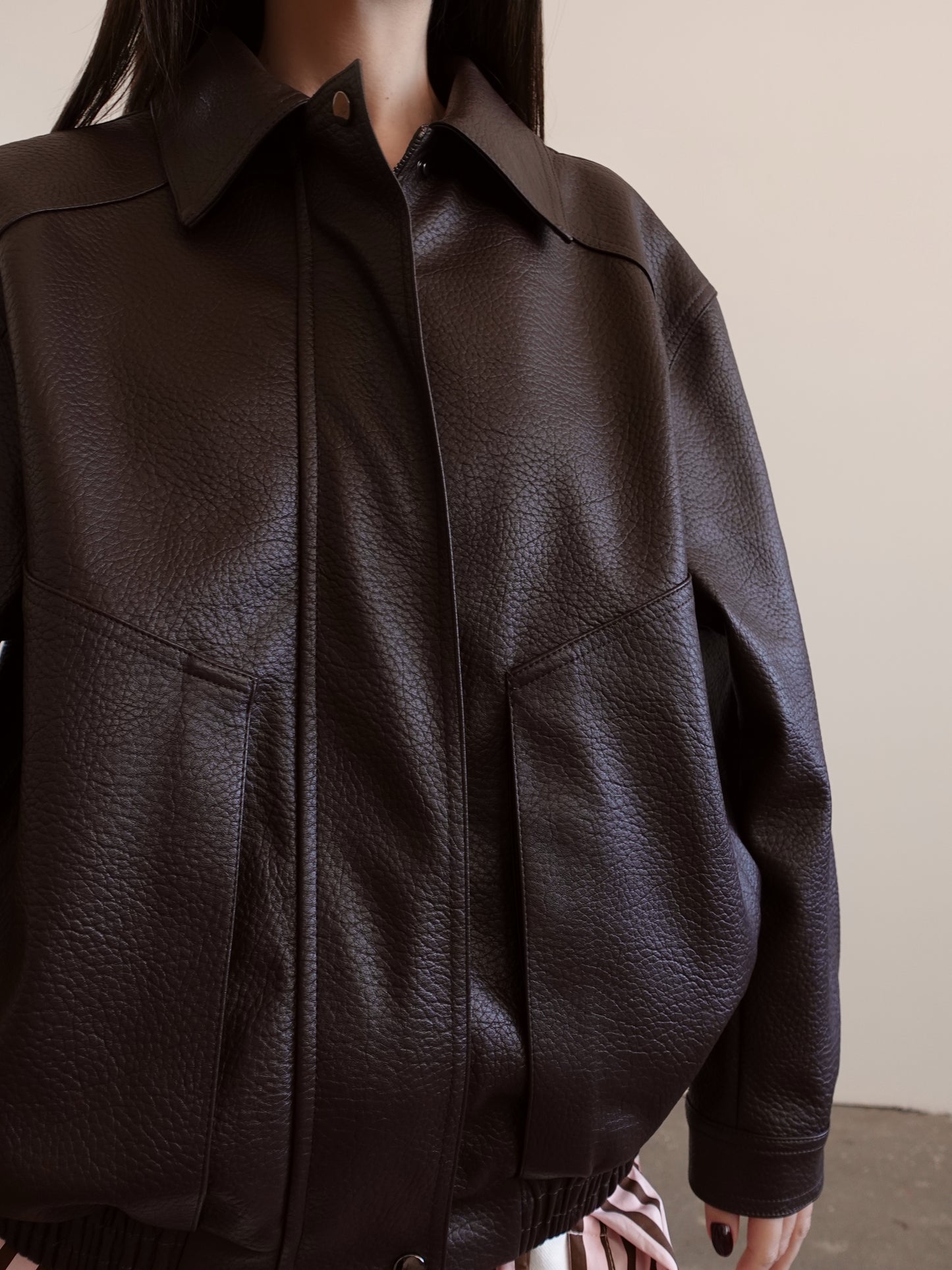 GIACCA CLYDE IN ECOPELLE - MARRONE B635