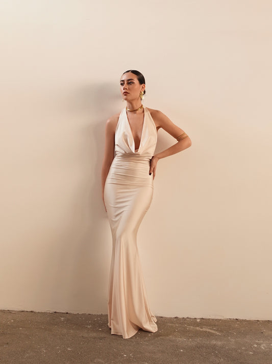 LONG DRESS ANNABELLE - CHAMPAGNE 23917