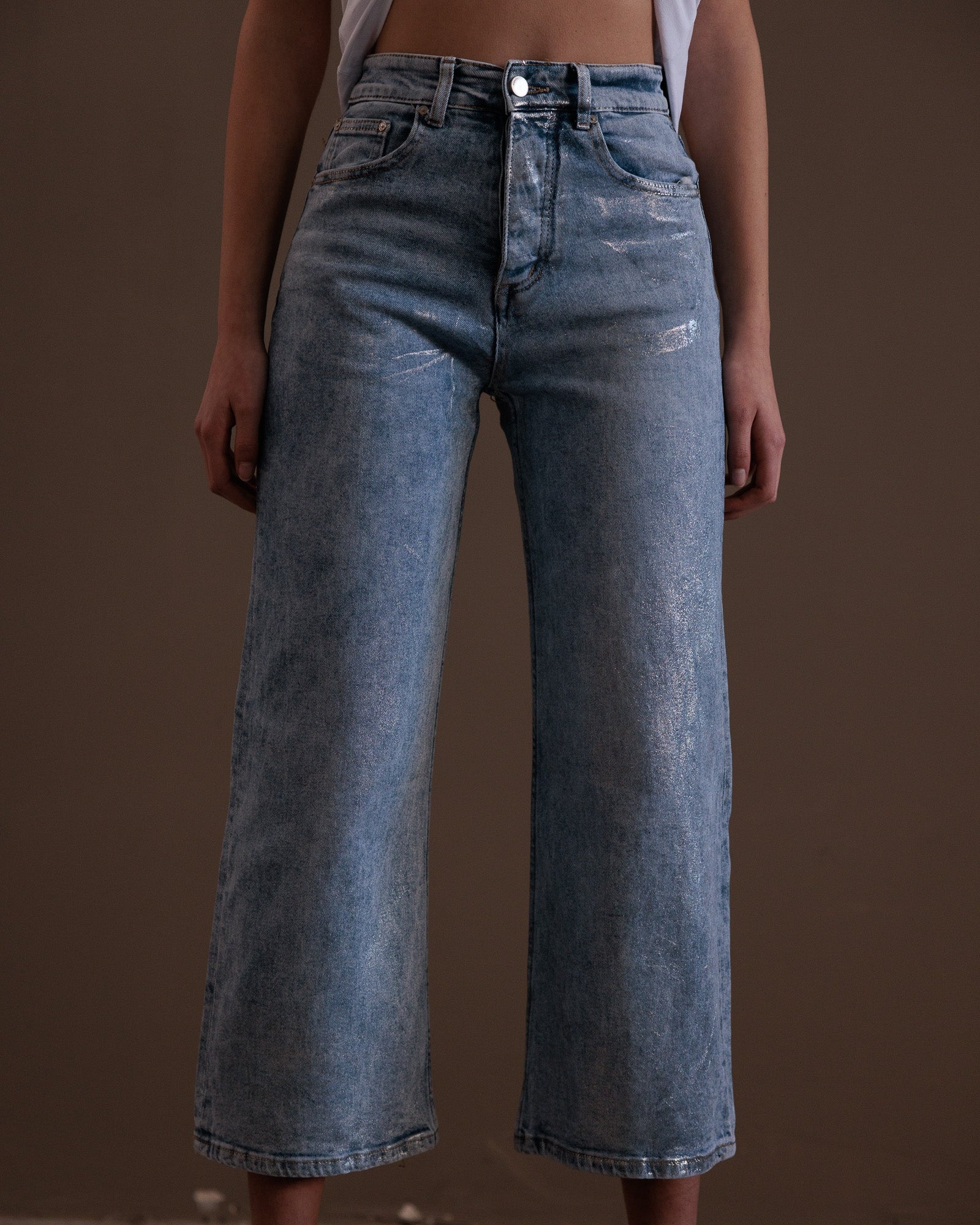 JEANS A PALAZZO MARMORIZED - 9672