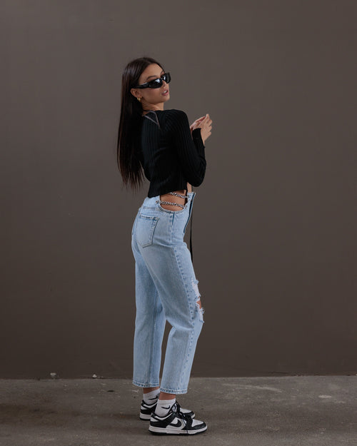 JEANS CHAINS - DENIM CHIARO 966