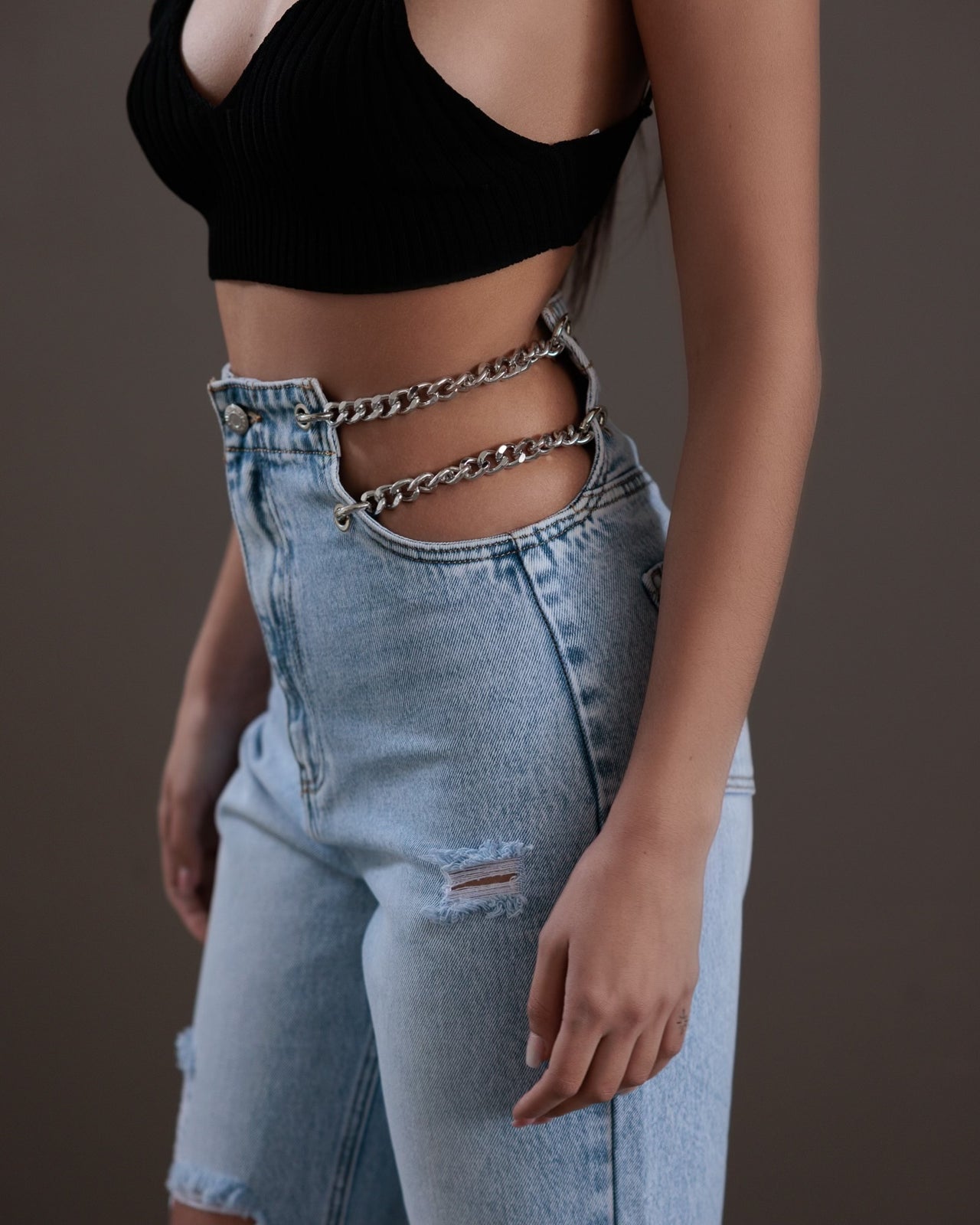JEANS CHAINS - DENIM CHIARO 966