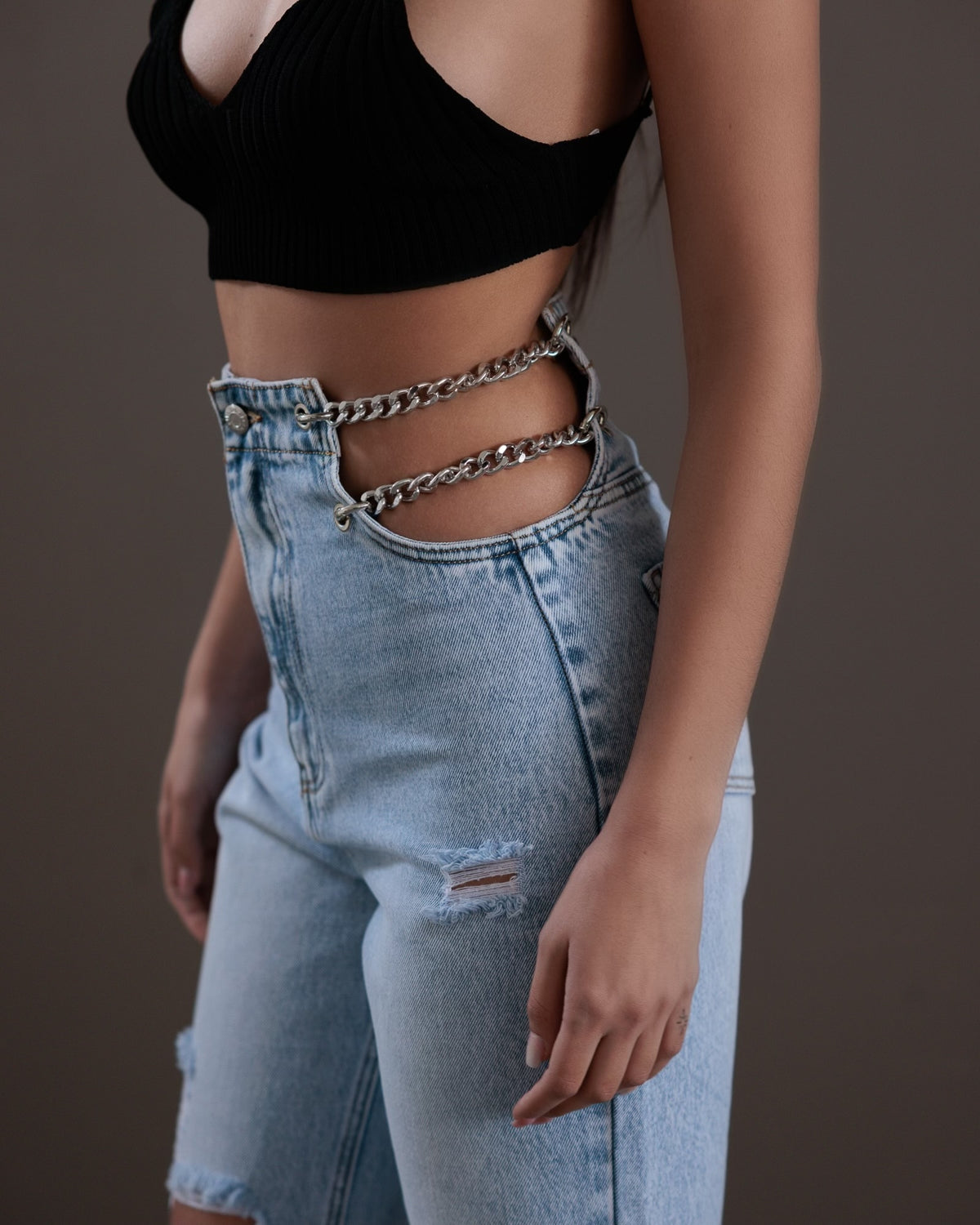 JEANS CHAINS - DENIM CHIARO 966