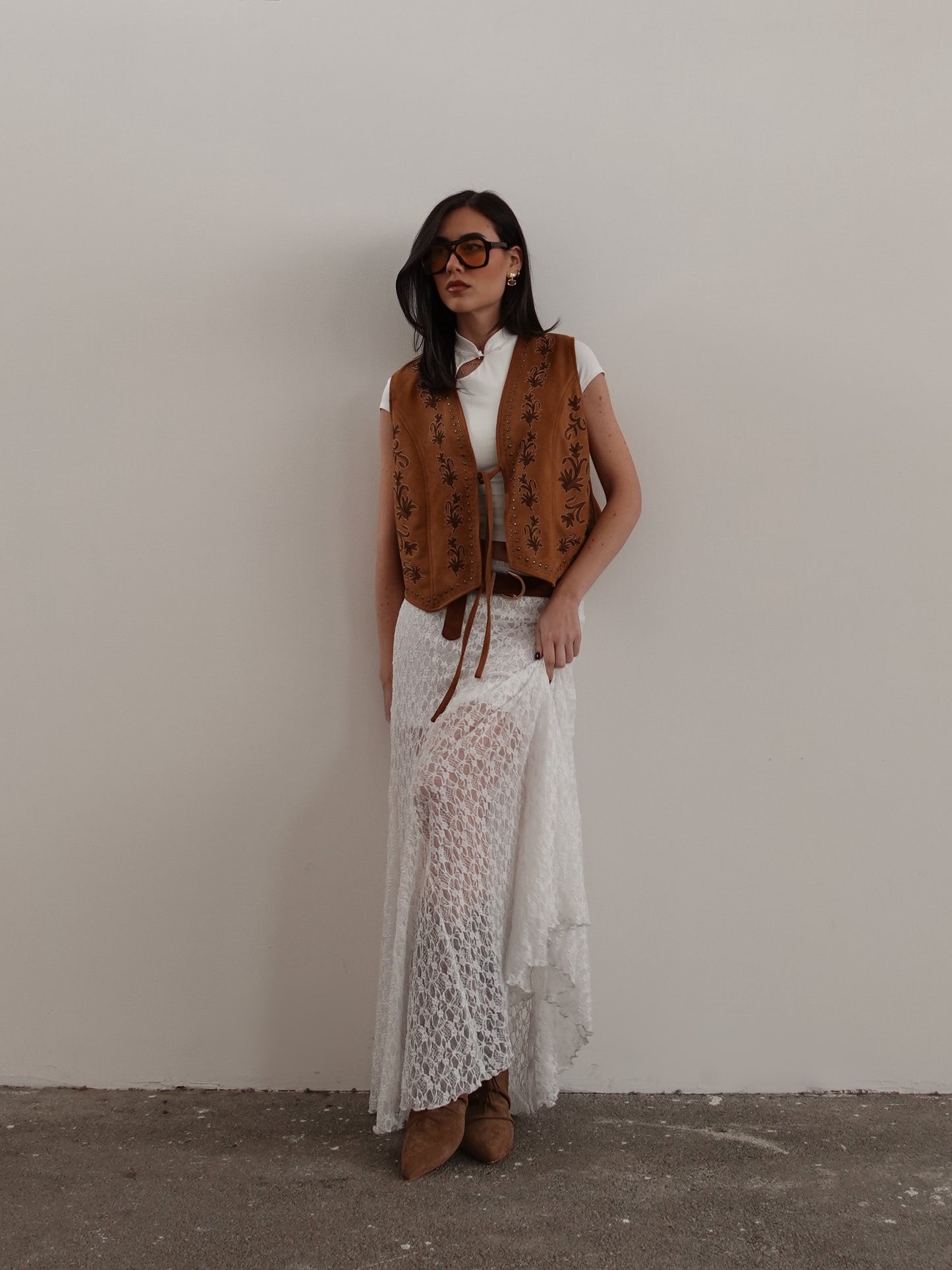 GILET SCAMOSCIATO INDIO - CARAMELLO 5107