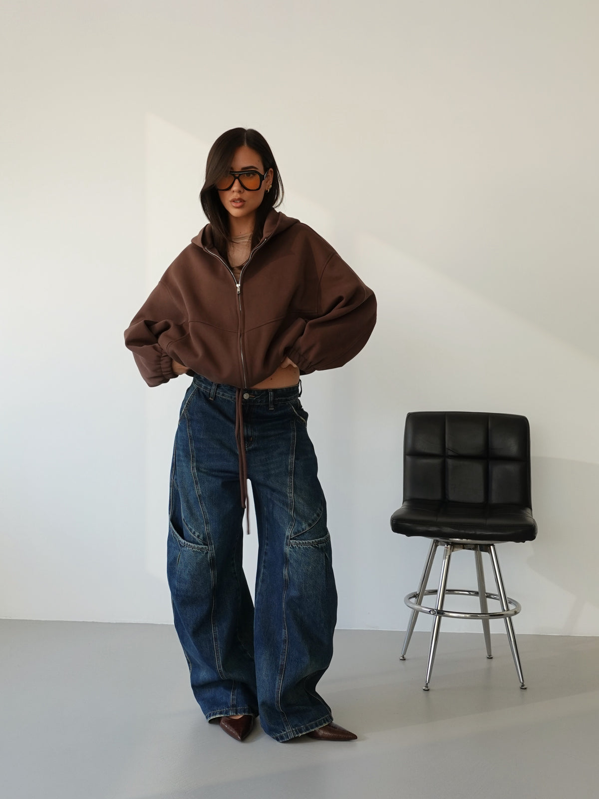JEANS STRUTTURATO BALLOON FIT - LAVAGGIO SCURO 2006
