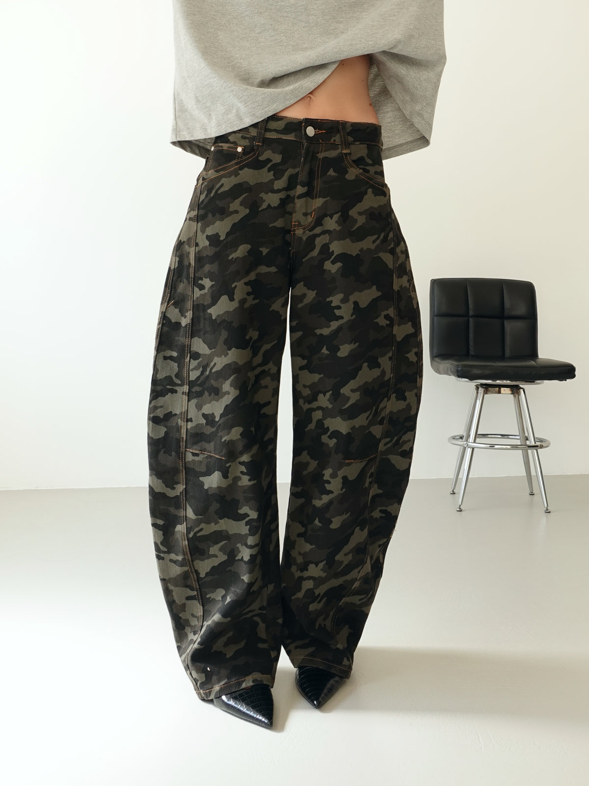 JEANS CAMOUFLAGE MARSHALL - NERO/GRIGIO 2705