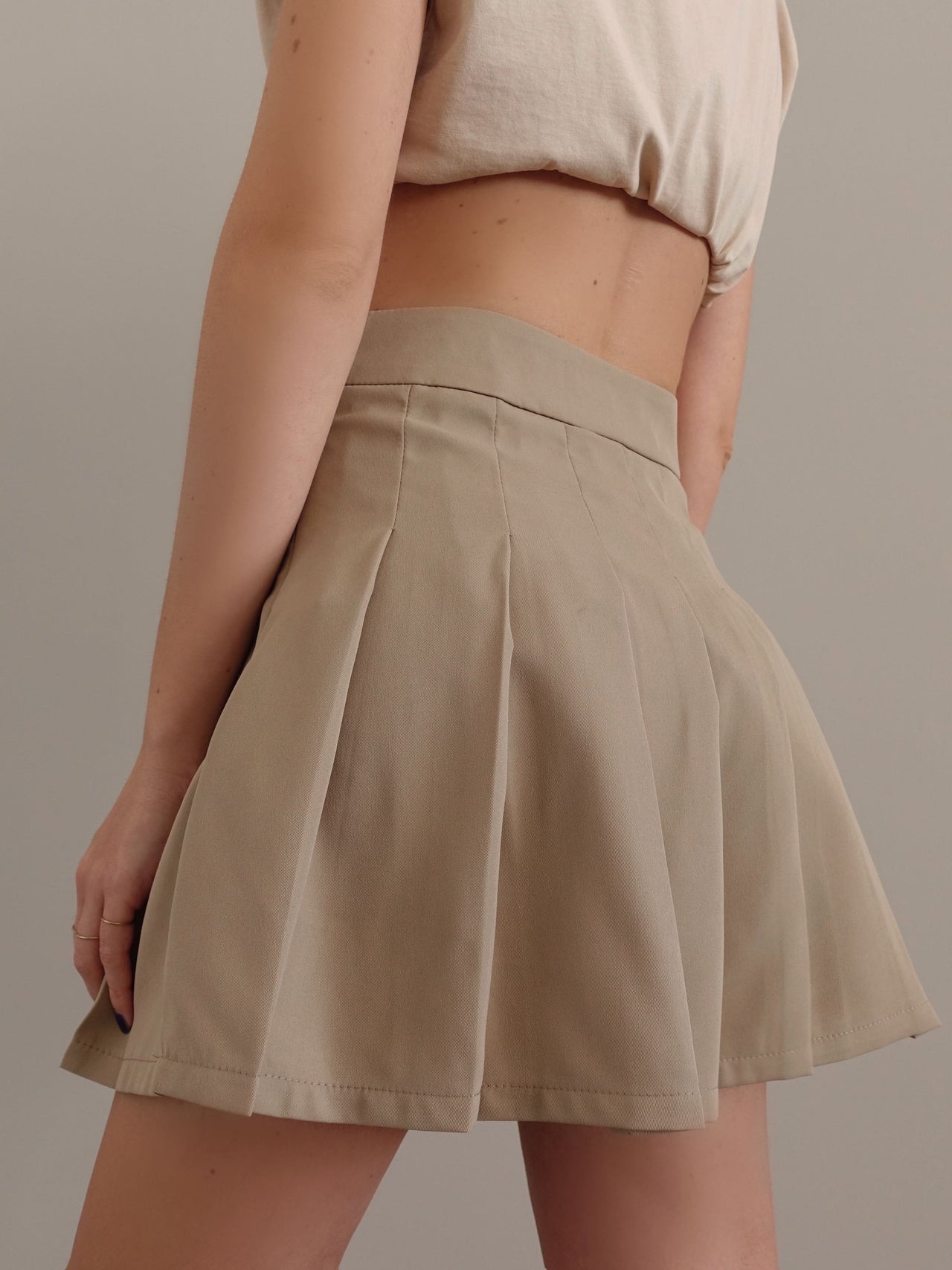 GONNA PLISSETTATA CON SHORTS INTERNI - SABBIA 22958