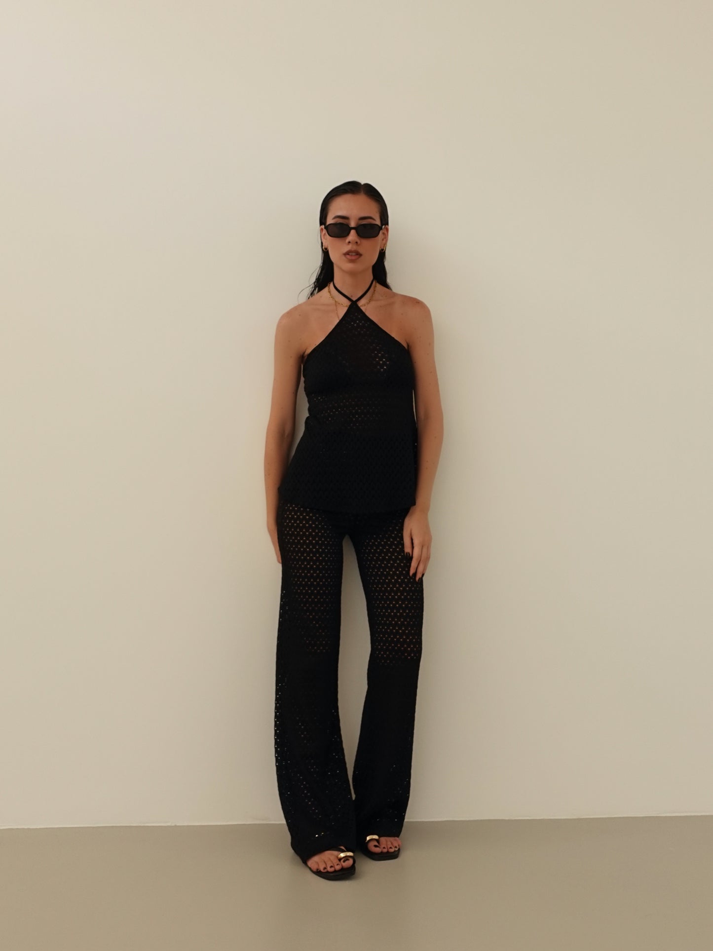 COORDINATO TRAFORATO NIZZA - NERO 76464