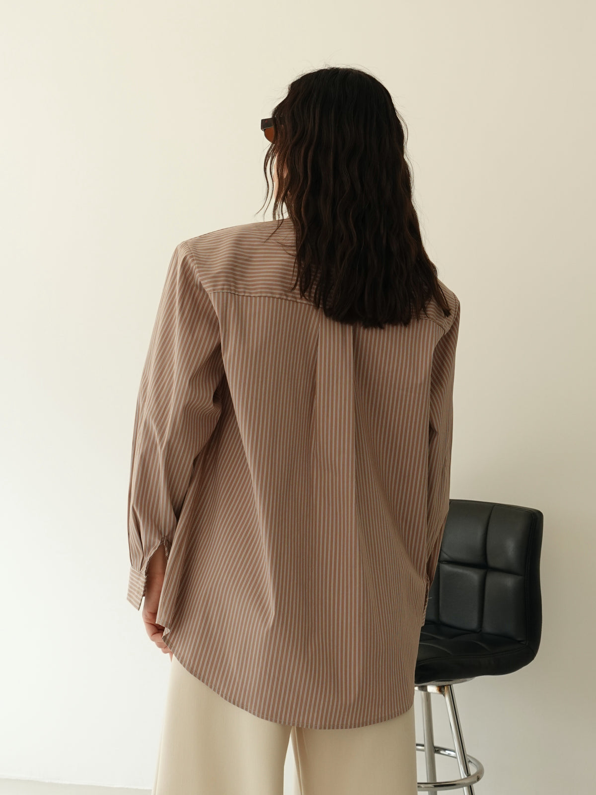 CAMICIA MILLERIGHE CON SPALLINE - SABBIA 19570