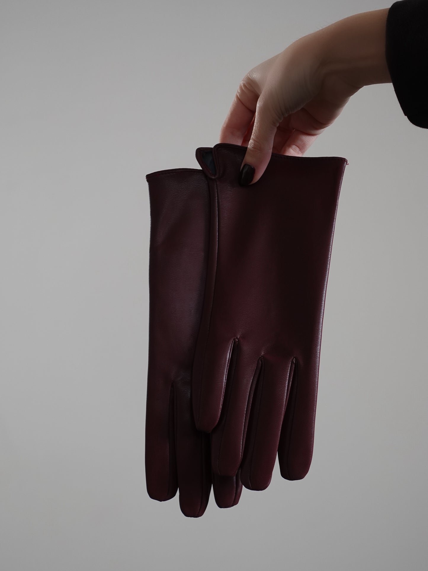 GUANTI IN ECOPELLE WINTER - BURGUNDY ST422