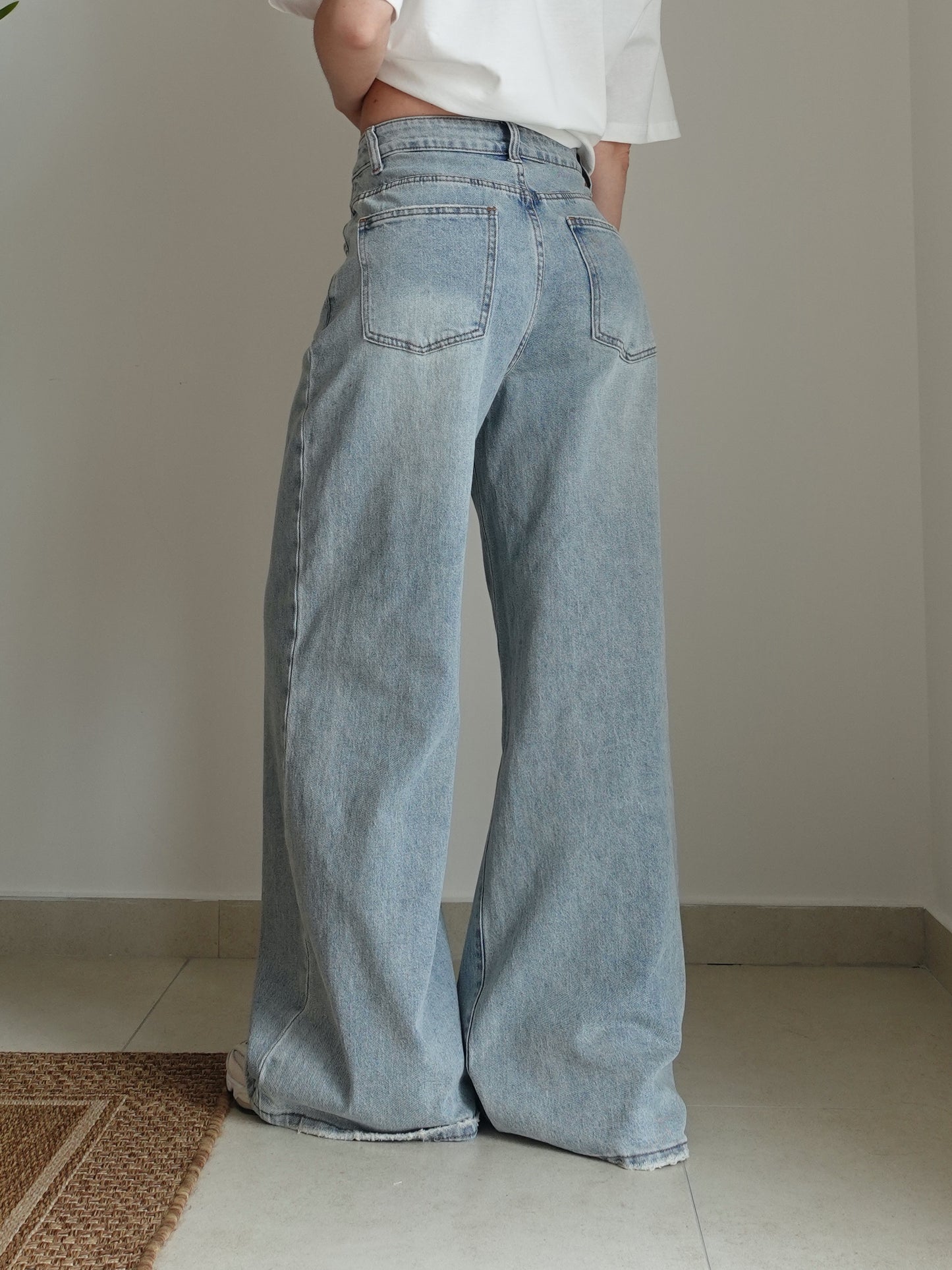 JEANS WIDE LEG LORY - LAVAGGIO CHIARO 32484