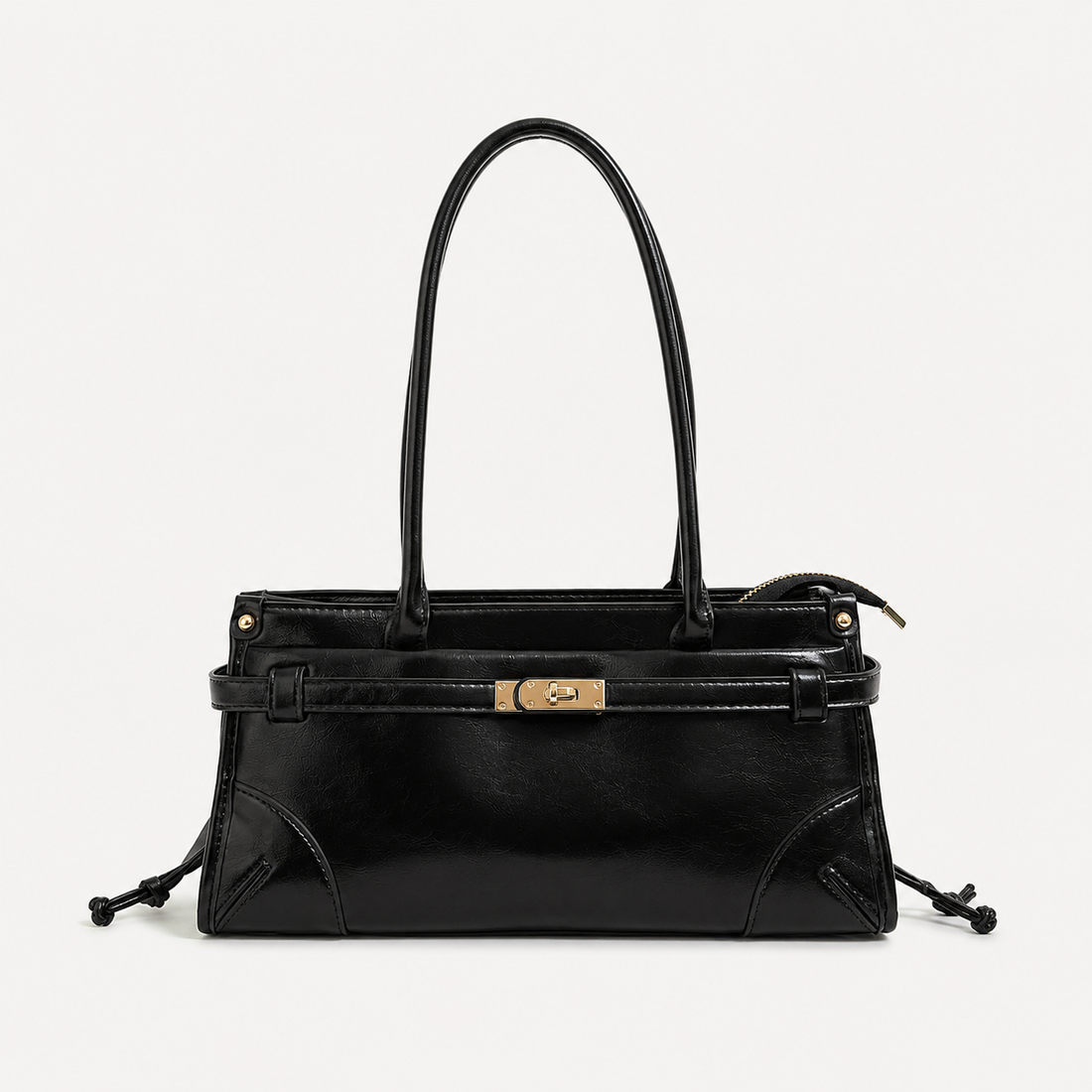 BORSA EAST-WEST IN ECOPELLE - NERO