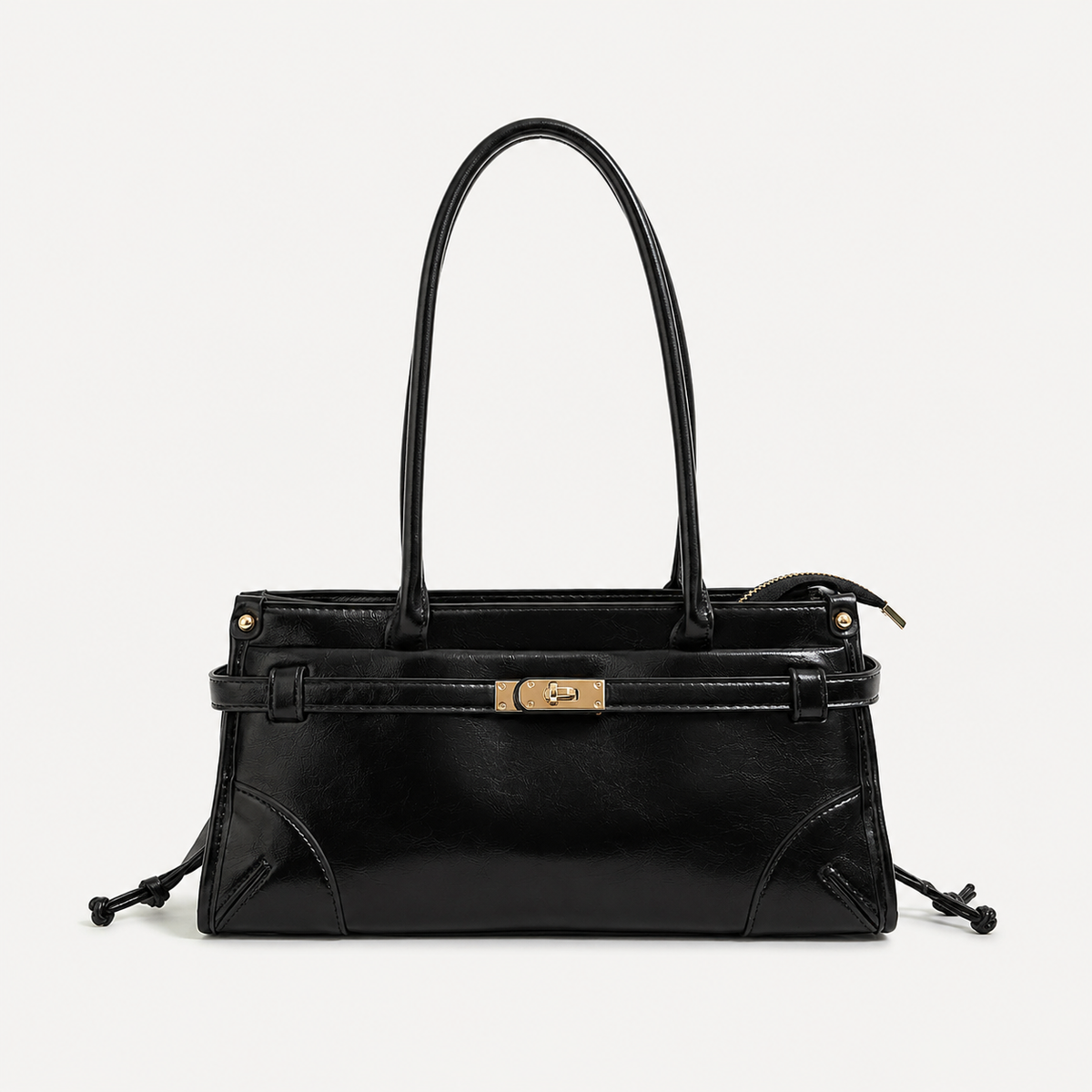 BORSA EAST-WEST IN ECOPELLE - NERO