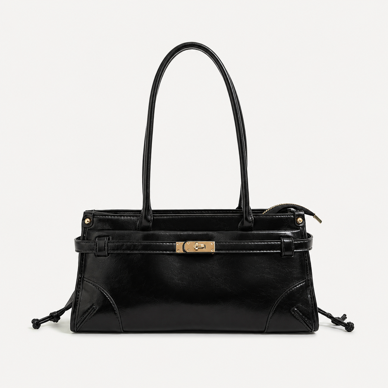 BORSA EAST-WEST IN ECOPELLE - NERO