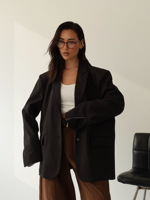 BLAZER OVERSIZE TIMES SQUARE - NERO 3151