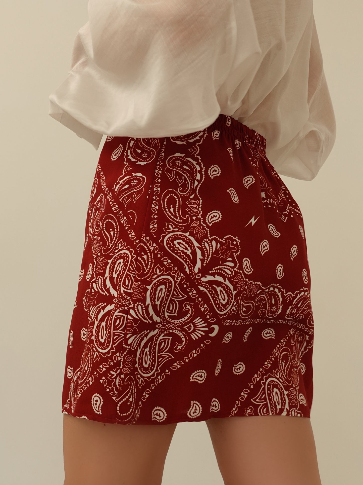 MINIGONNA BANDANA A PORTAFOGLIO - BORDEAUX 714388