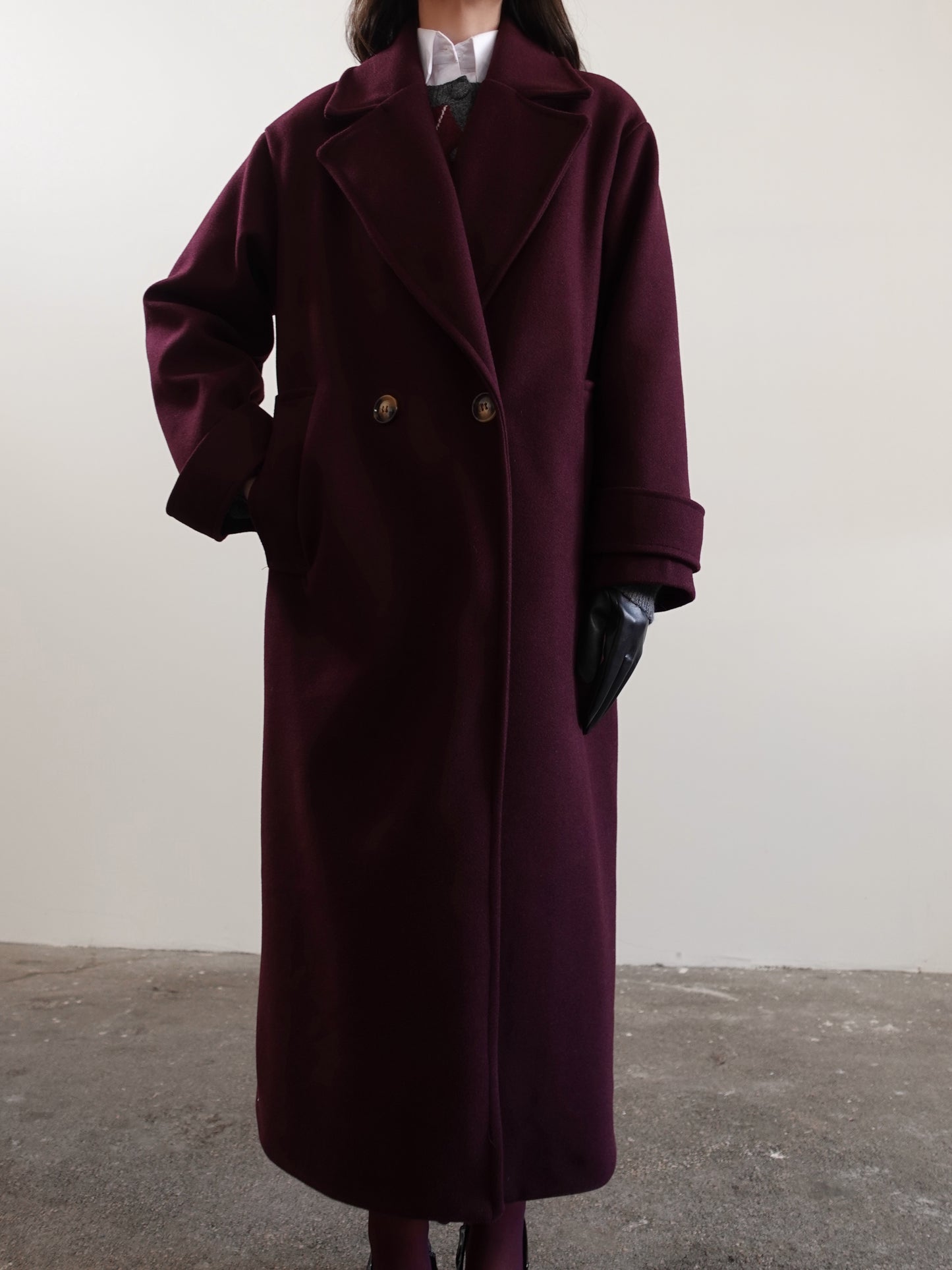 CAPPOTTO OVERSIZE OSLO - BURGUNDY 22298