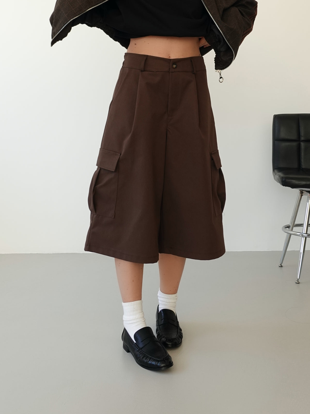 BERMUDA CARGO BAGGY FIT - CIOCCOLATO 21082