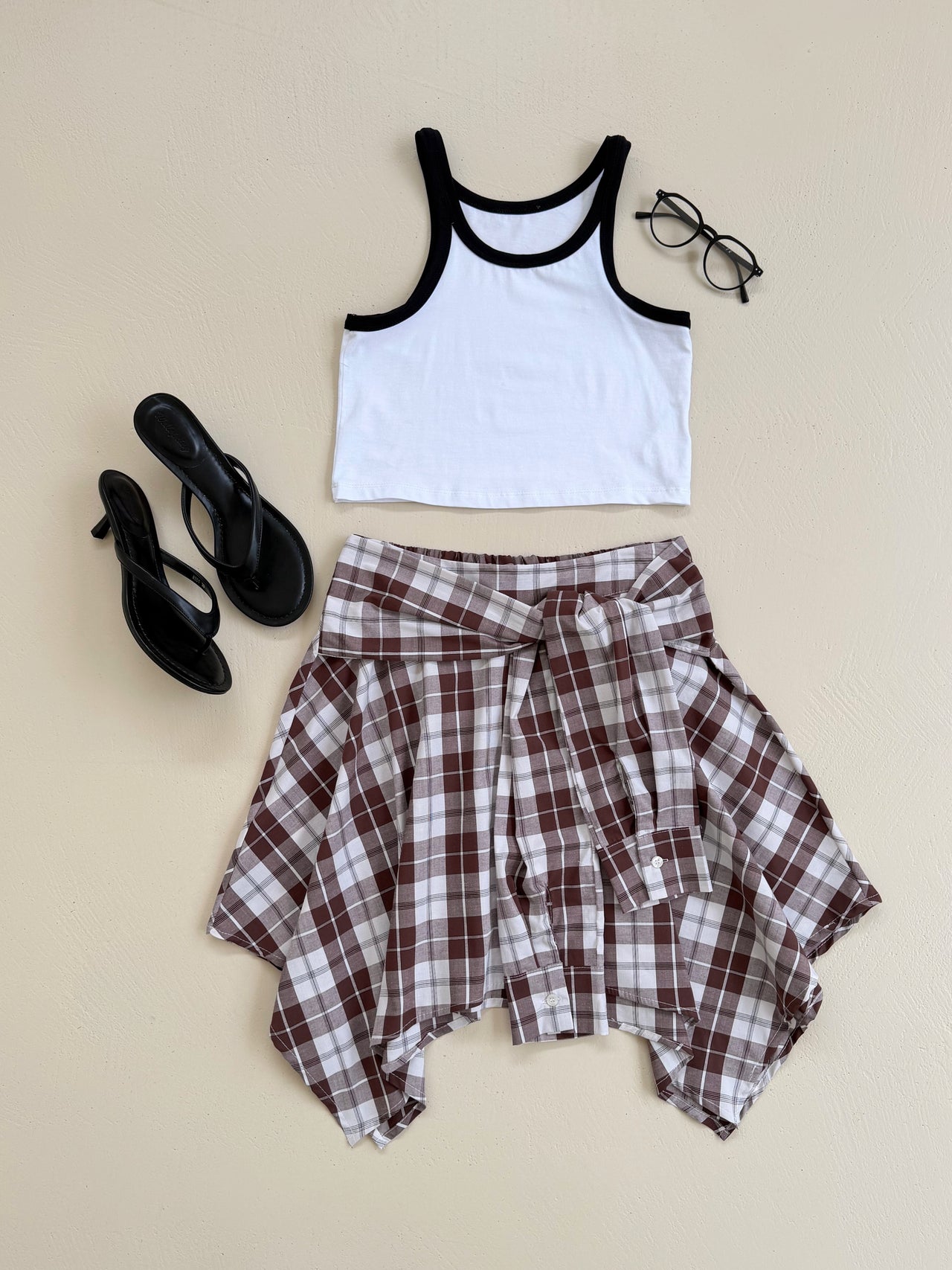 GONNA CAMICIA IN COTONE H143 - MARRONE