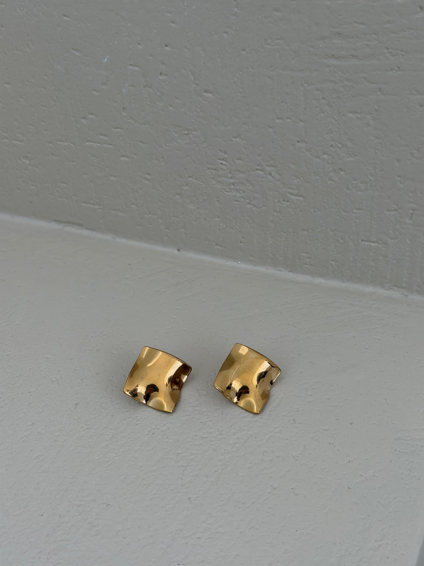 ORECCHINI WAVY SQUARE - ORO