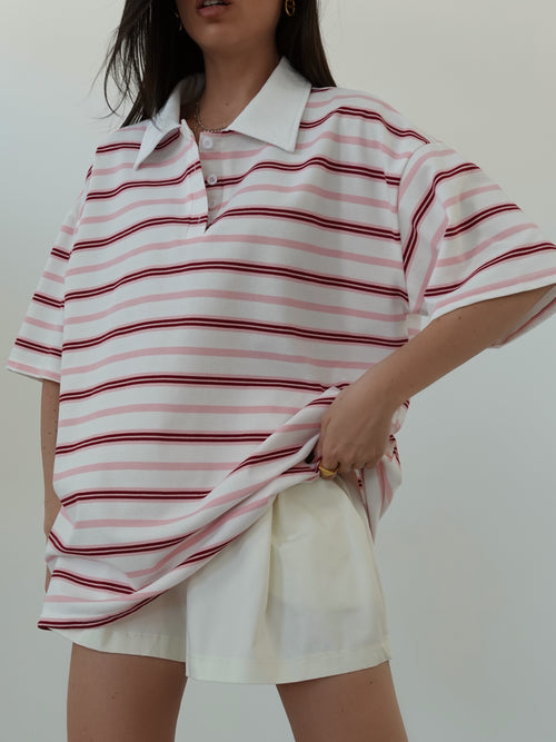 POLO OVERSIZE A RIGHE (COLORI VARI) 76661