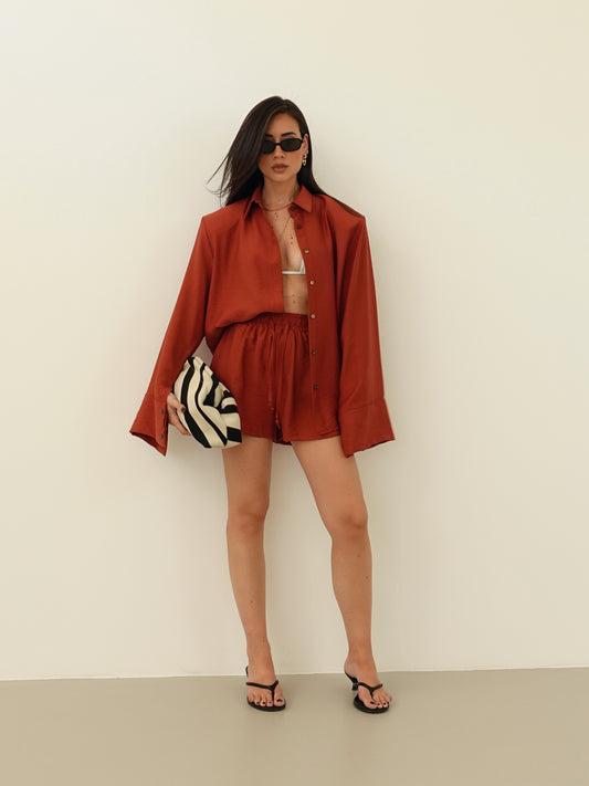 COORDINATO PALM BEACH CON SPALLINE - MATTONE 7105