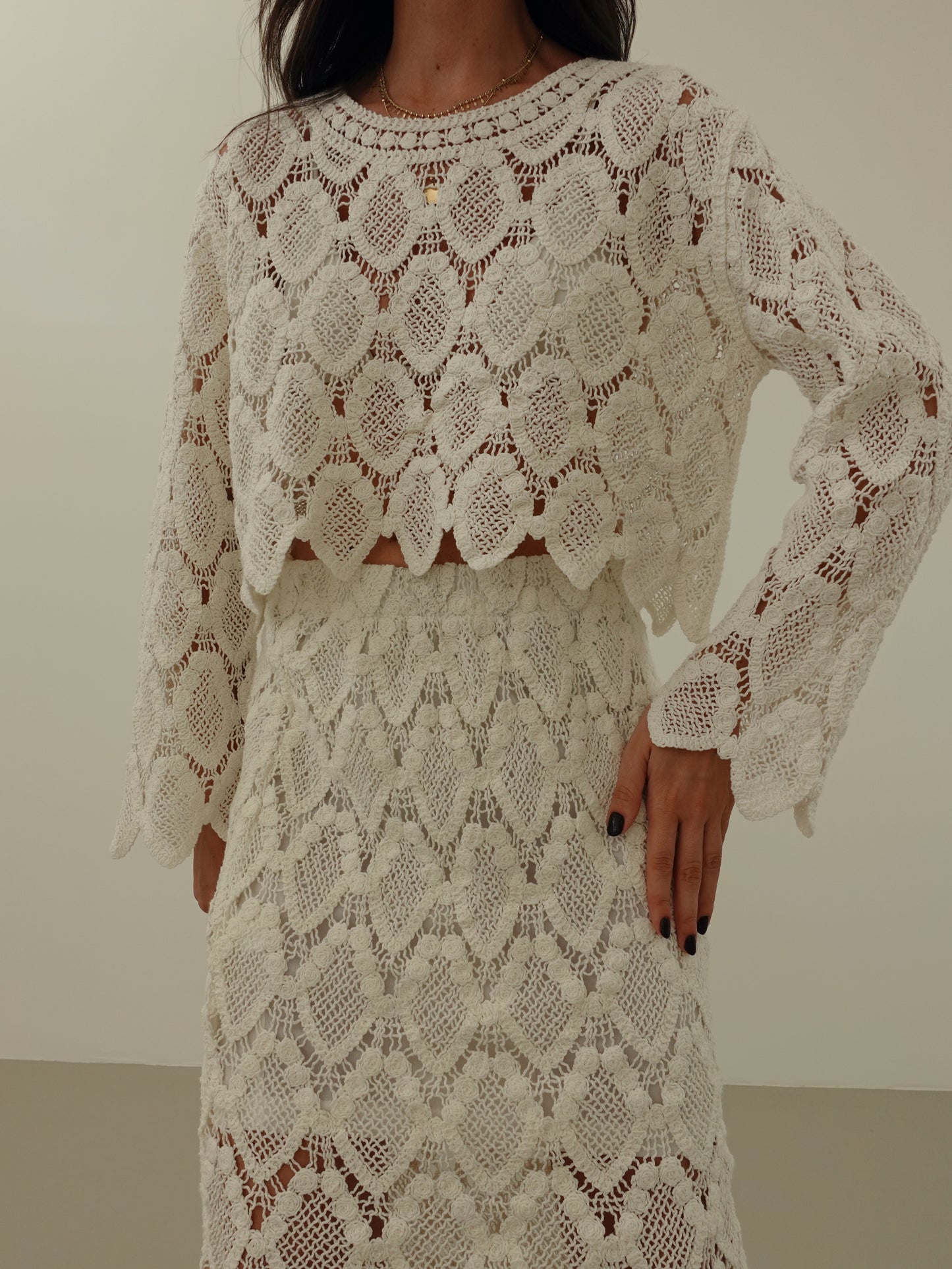 COORDINATO DUBAI IN MACRAME' - BIANCO 38004/28043