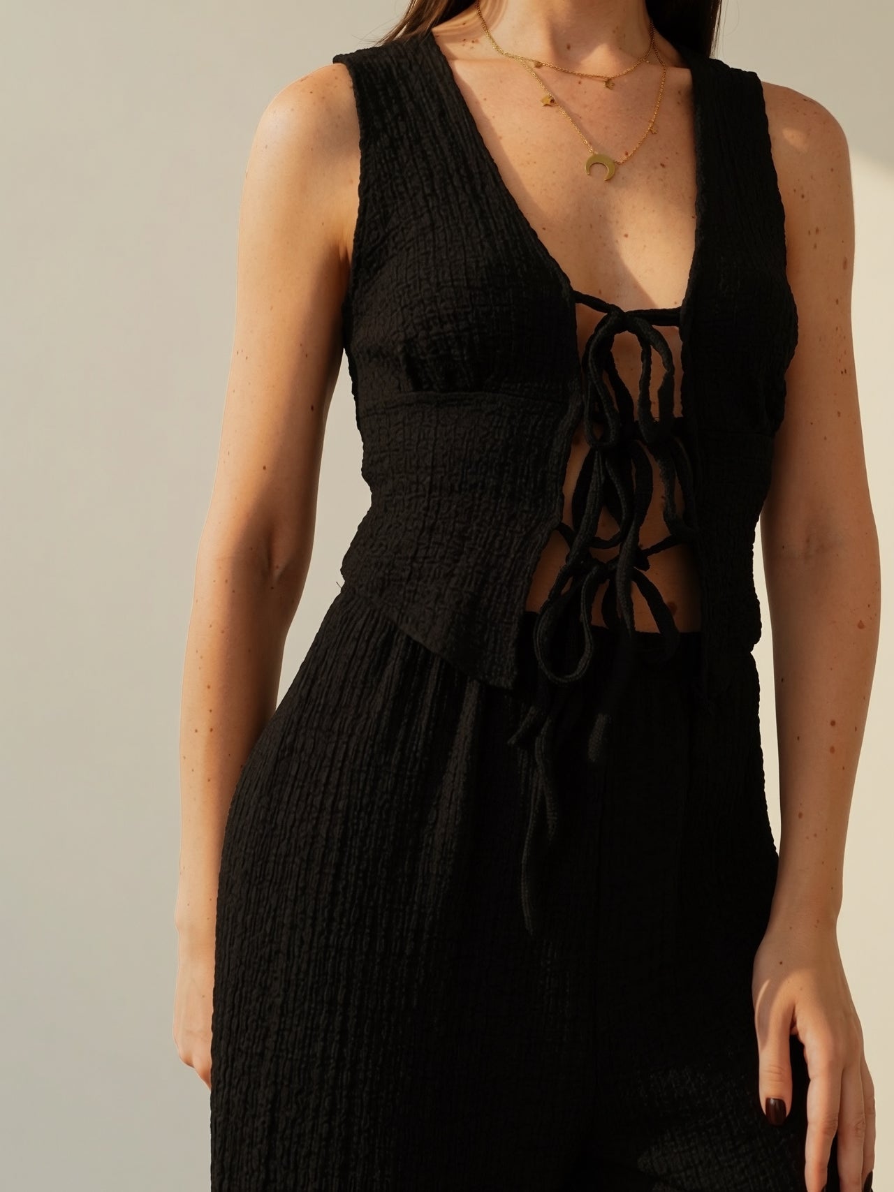 COORDINATO CREPON MALAGA - NERO 10579/10580