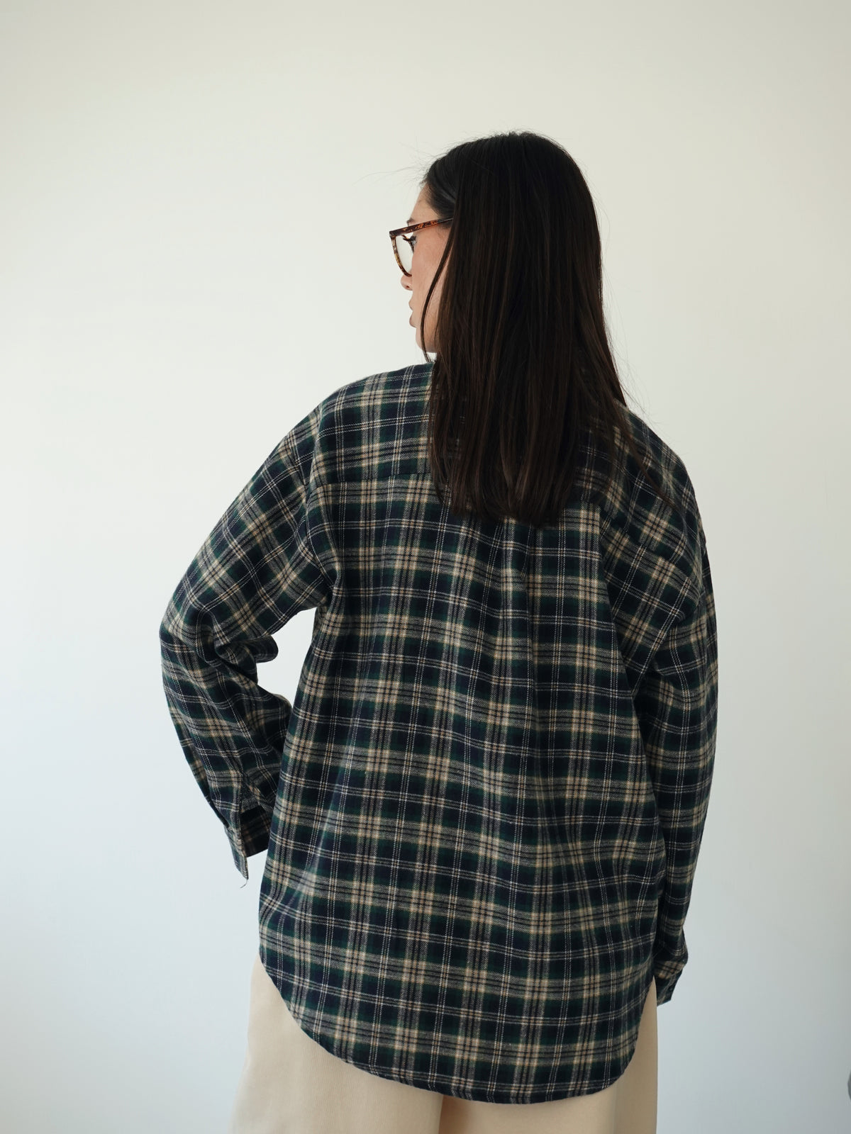 CAMICIA A QUADRI IN FLANELLA - VERDE 6027