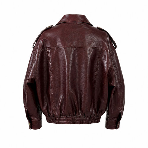 GIACCA OVER MAVERICK IN ECOPELLE - BURGUNDY 30294