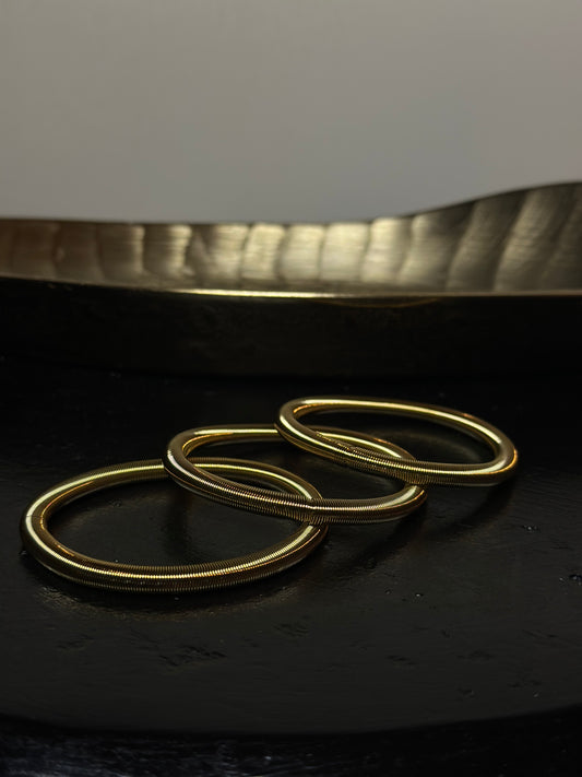 SET 3 BRACCIALI TUBE - ORO