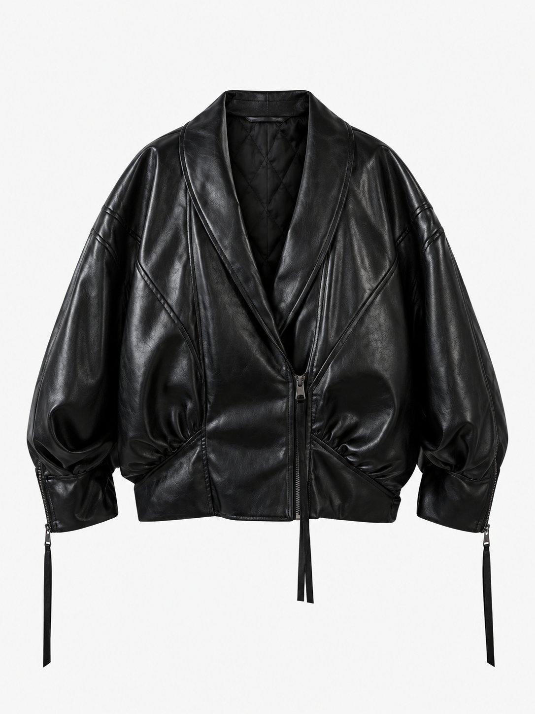 BOMBER SHIBUYA OVERSIZE IN ECOPELLE - NERO HAR036