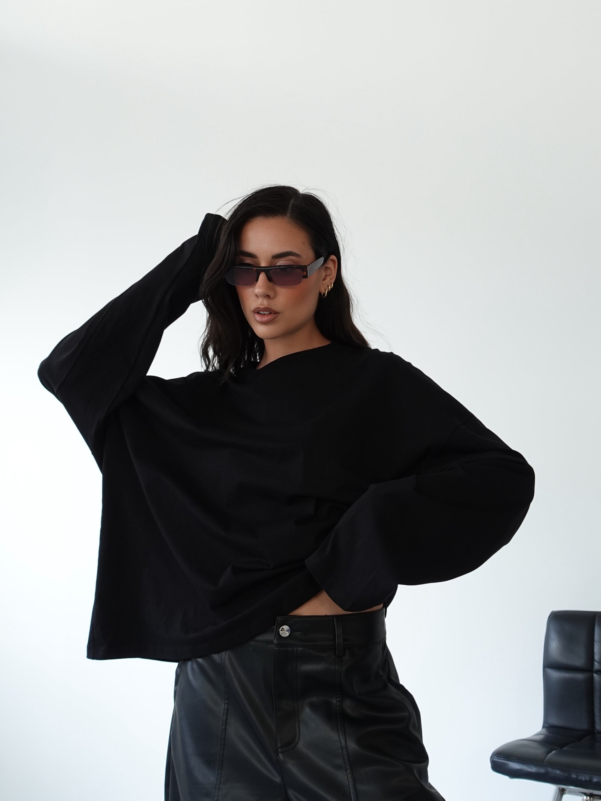 LONG-SLEEVE BASIC LUMINA - NERO LD6024