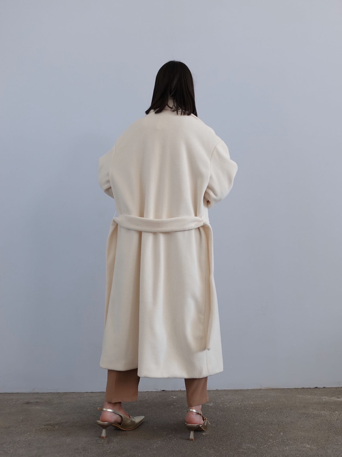 CAPPOTTO OVER CON MANICHE A PALLONCINO - LATTE 1226