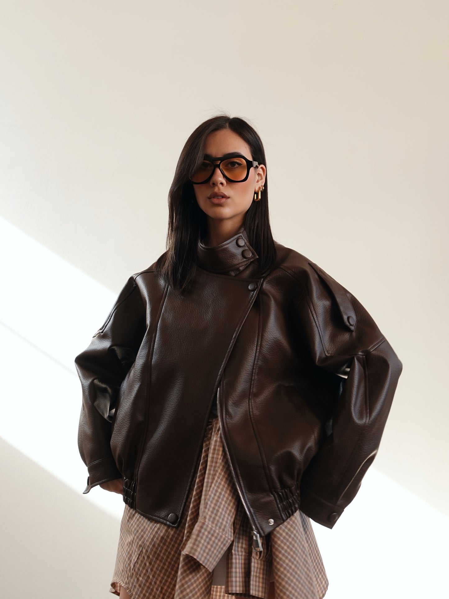 GIACCA IN ECOPELLE MAVERICK - MARRONE 8670