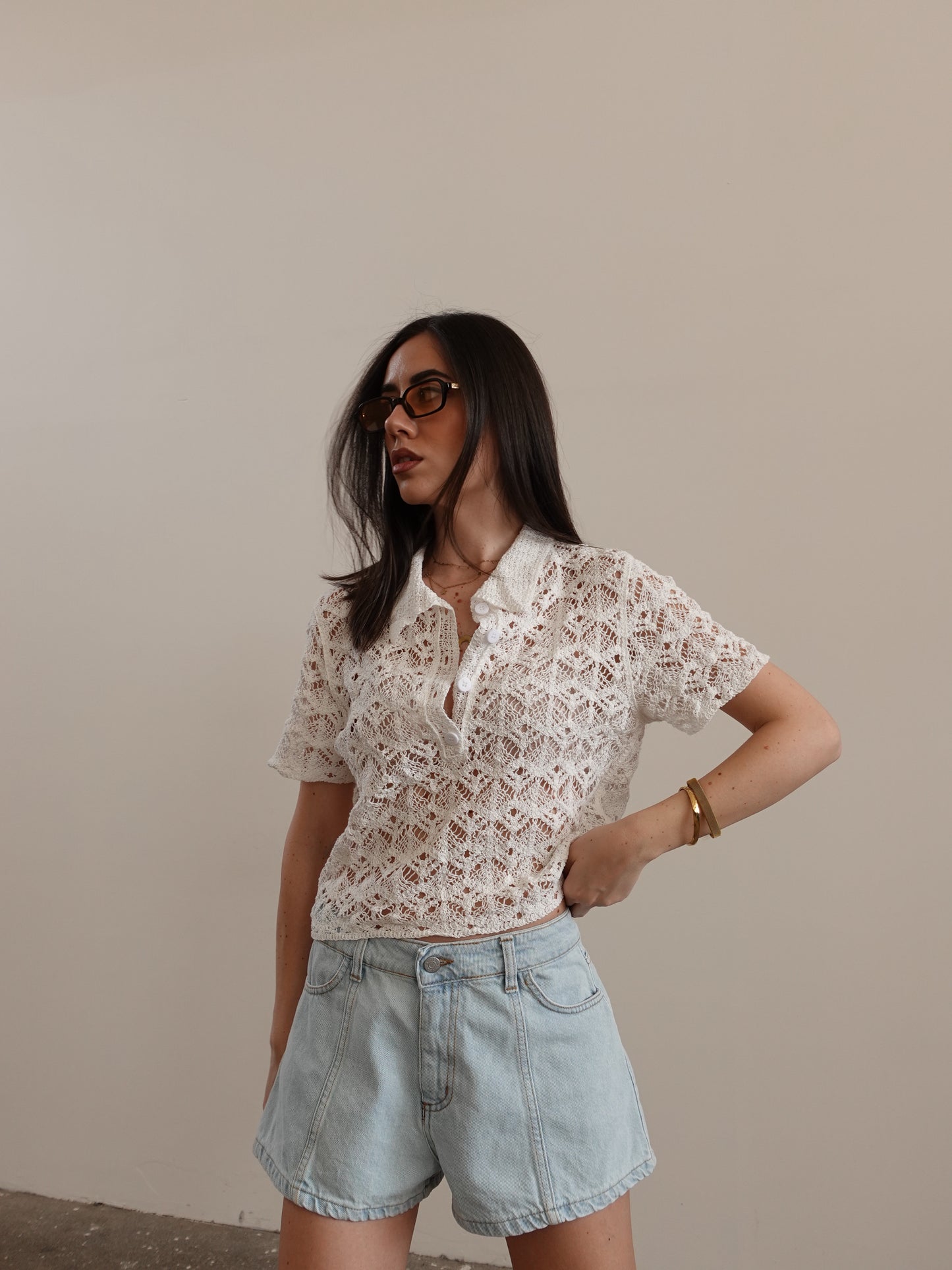 SHORTS IN DENIM LIGHT BLUE - D3C