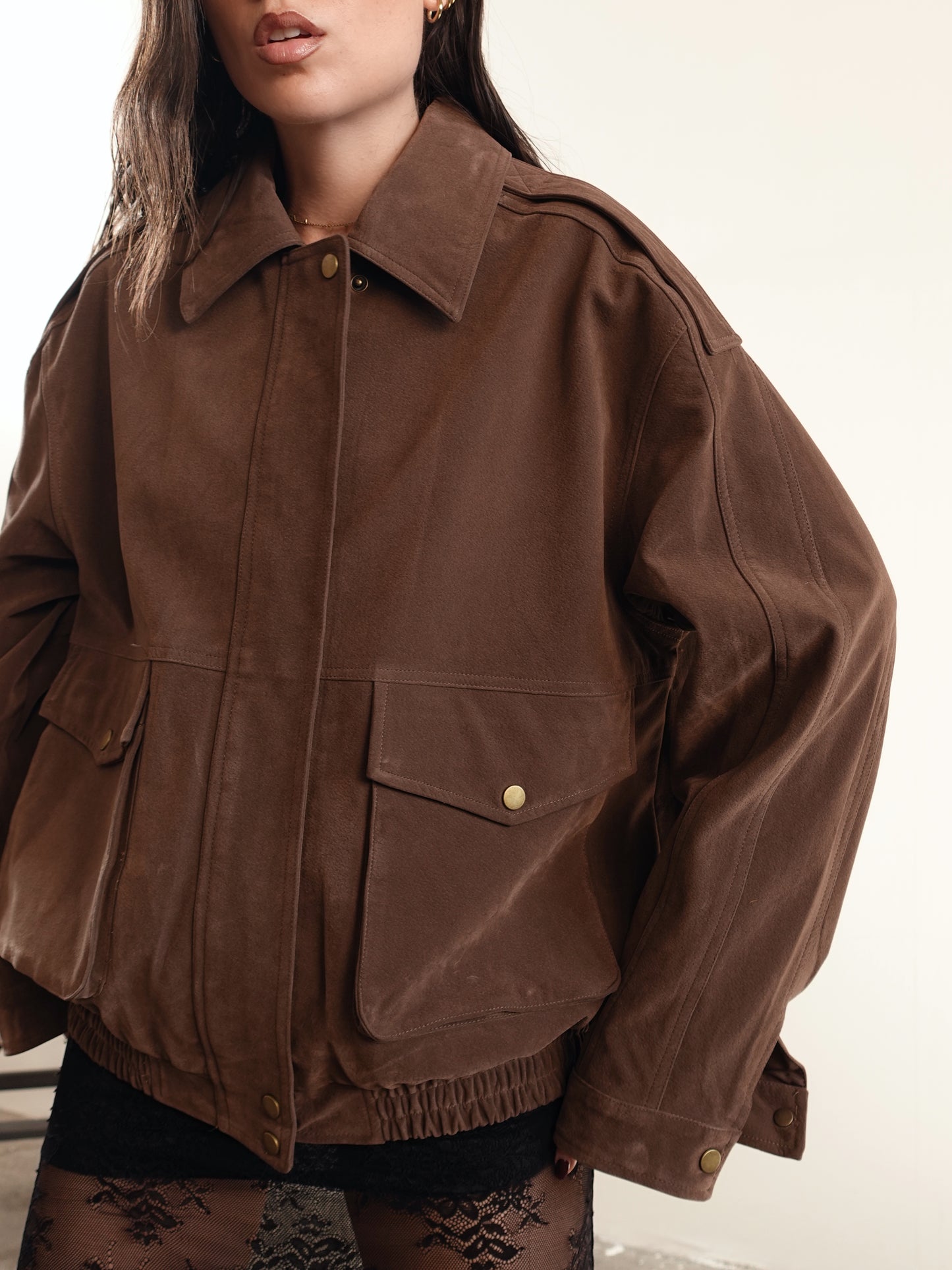 GIACCA SCAMOSCIATA CON TASCONI - TERRA 30148