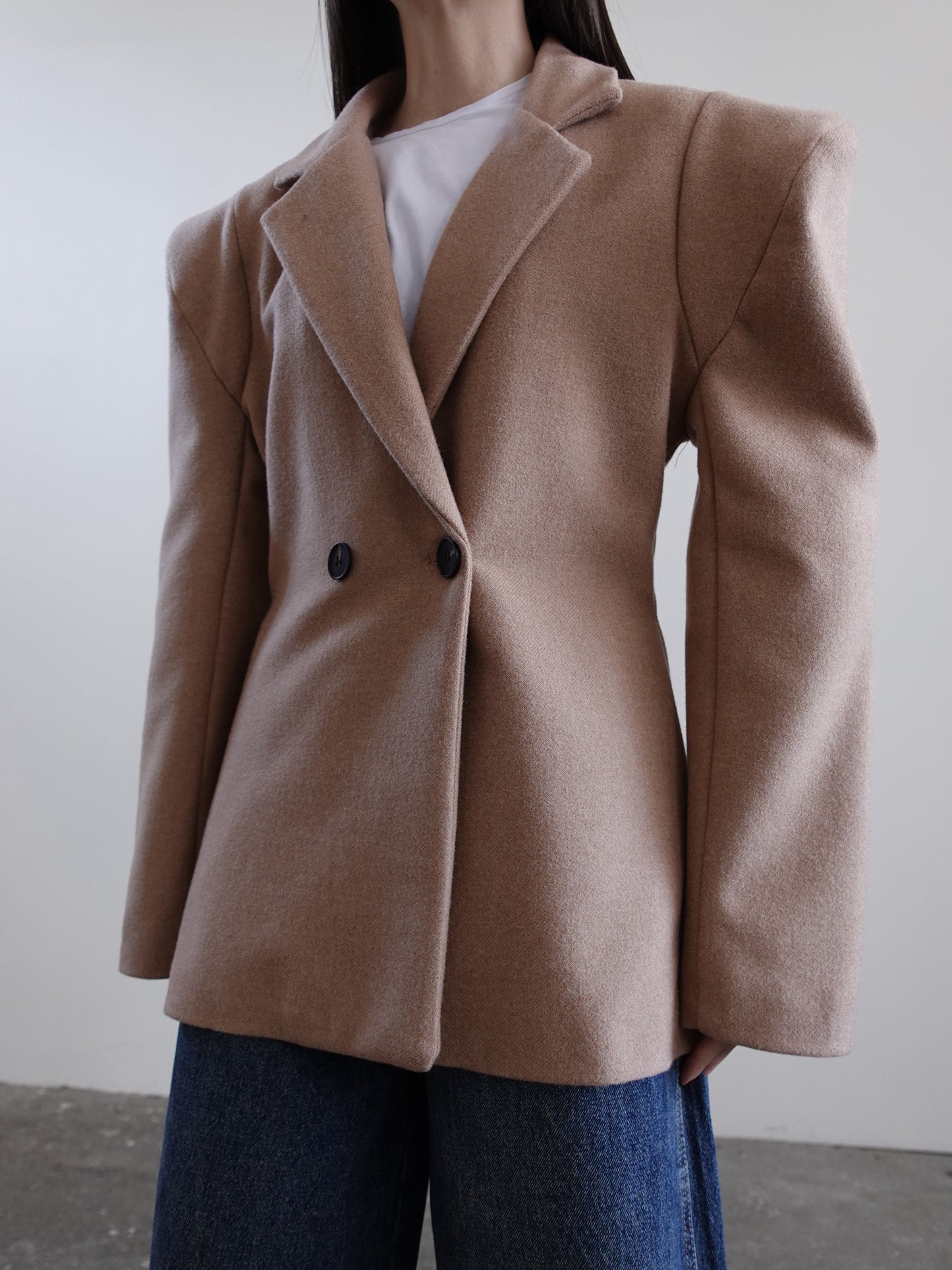 CAPPOTTO VENICE CON SPALLINE - CAMEL- GLAD01