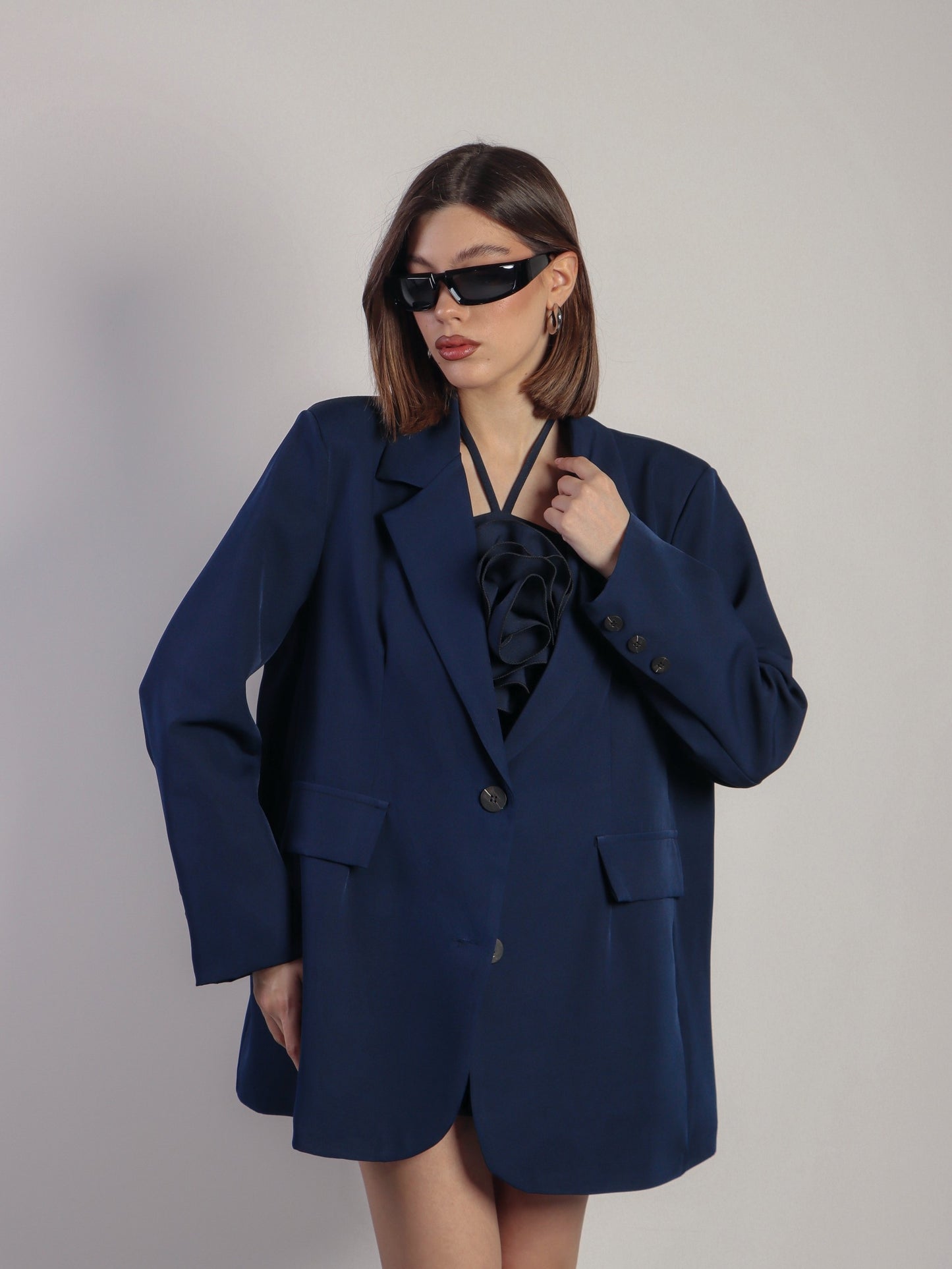 BLAZER OVER 2 BOTTONI - BLU 30883