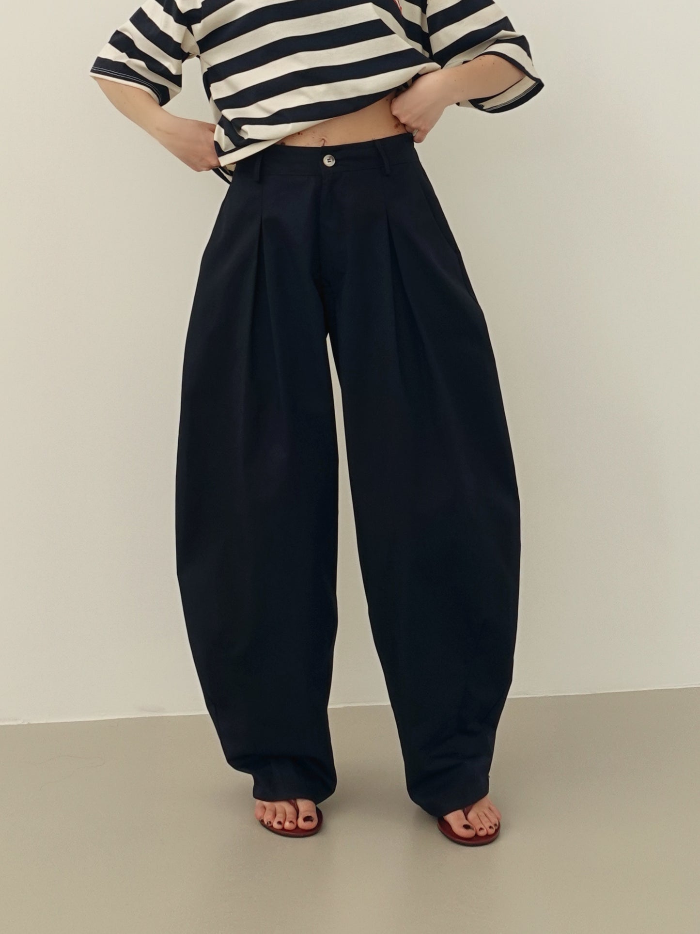 PANTALONI BALLOON 100% COTONE - BLU 12651