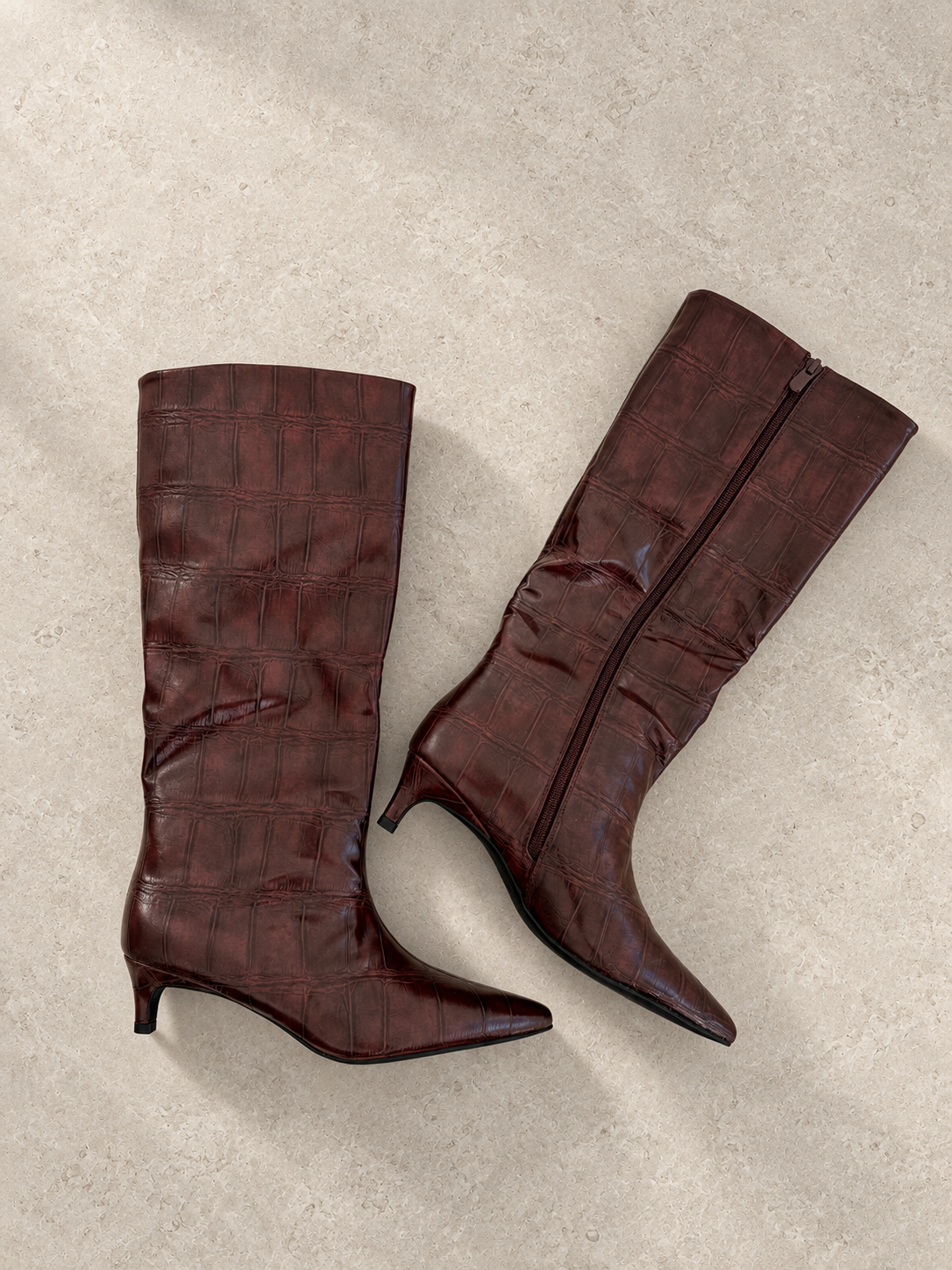 STIVALE CROCO PAINTED - BURGUNDY 788-209